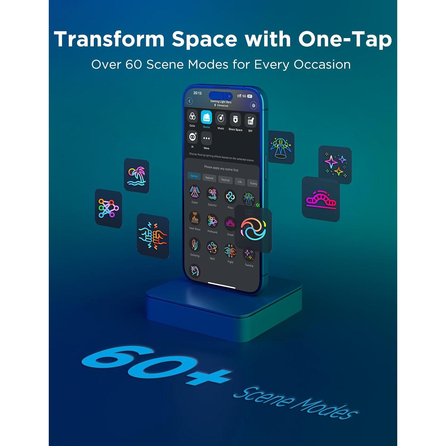 Barras de Luz Govee Pro H6048 RGBIC 40 cm para Juegos