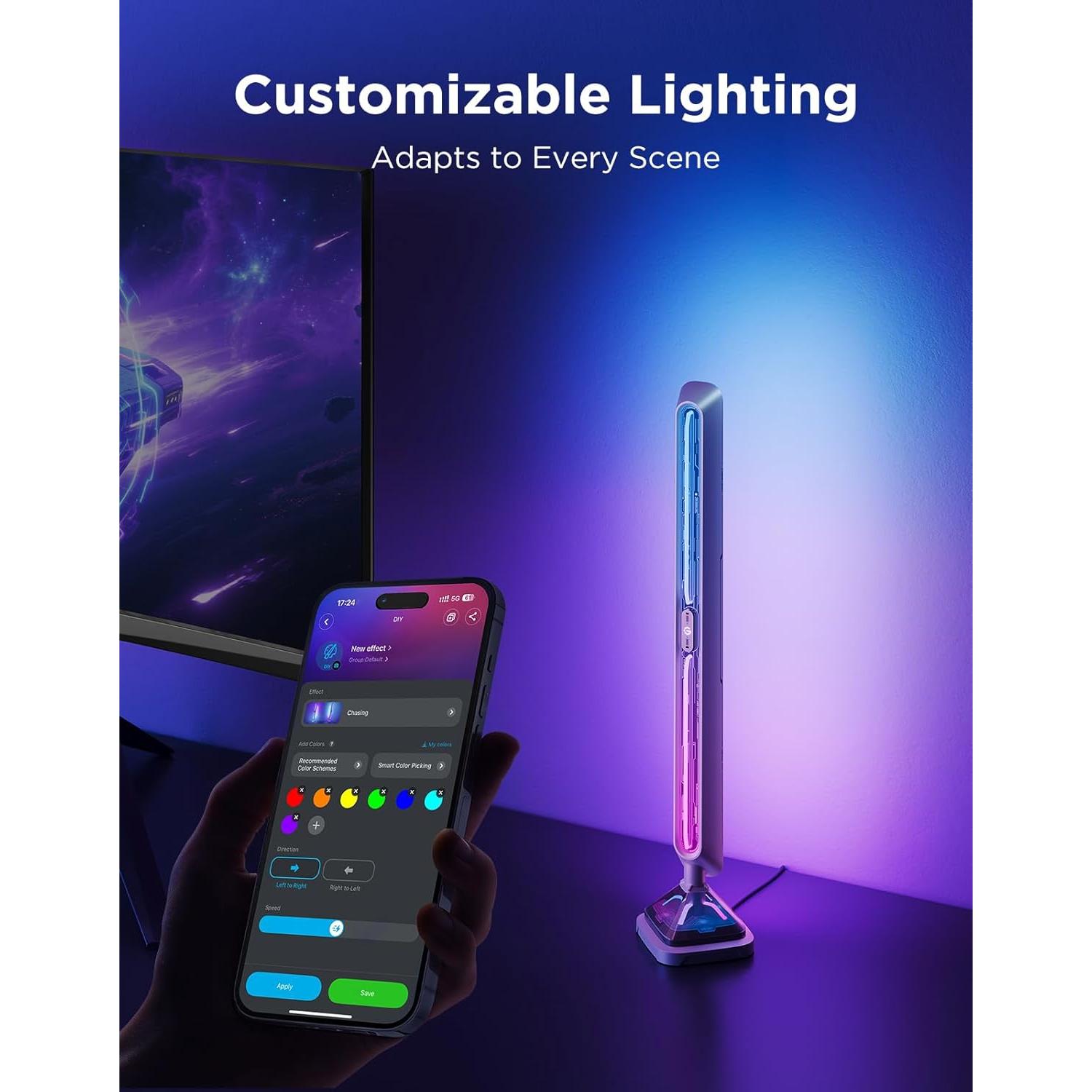 Barras de Luz Govee Pro H6048 RGBIC 40 cm para Juegos