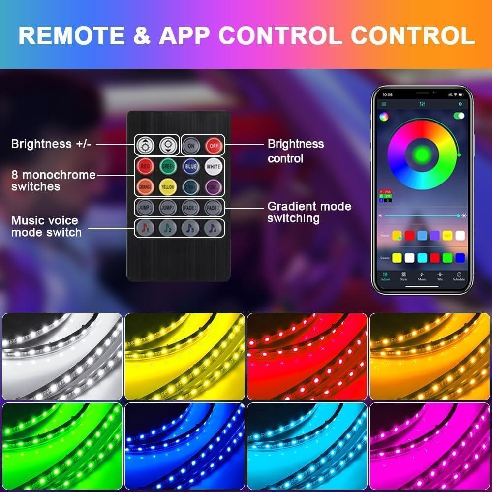 Kit de Luces LED TOKANI para Automóviles 4Pcs RGB Impermeable