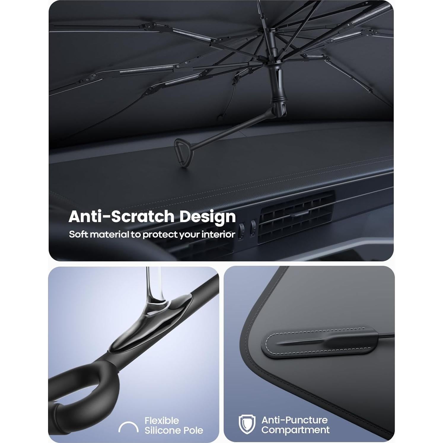 Parasol de Parabrisas Lamicall 5 Capas UV 145x84 cm para SUV