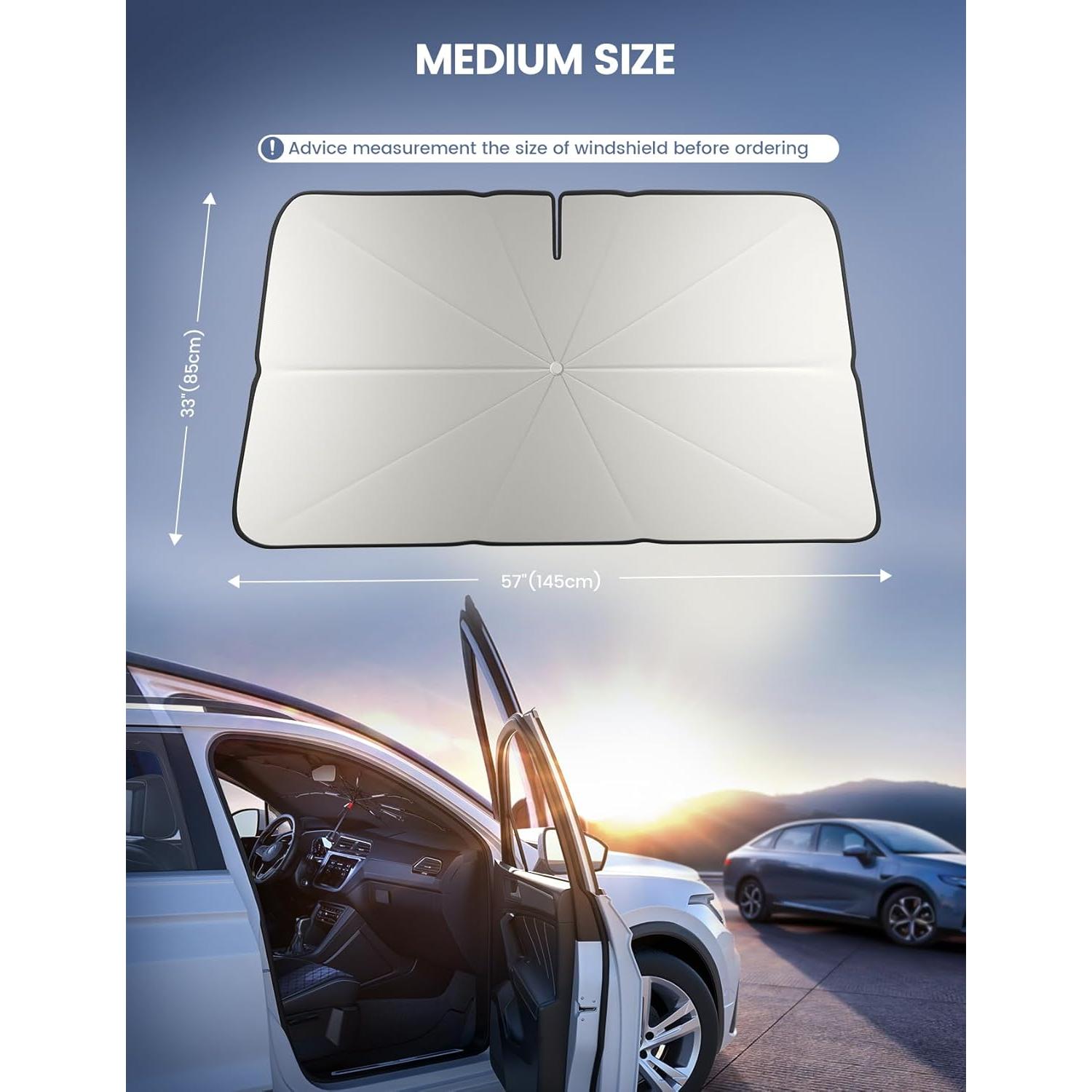 Parasol de Parabrisas Lamicall 5 Capas UV 145x84 cm para SUV