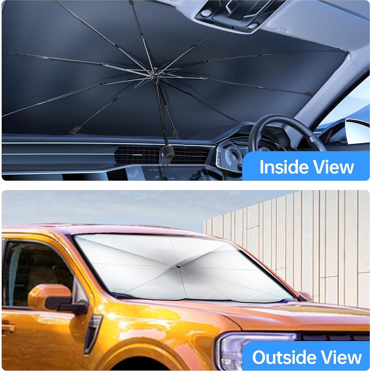 Sombrilla Plegable para Parabrisas de Coche Kenoucle 145x79cm