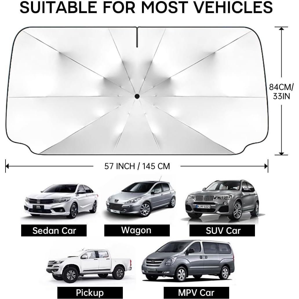 Sombrilla para Parabrisas JASVIC Plateada 145x84 cm Antirayaduras
