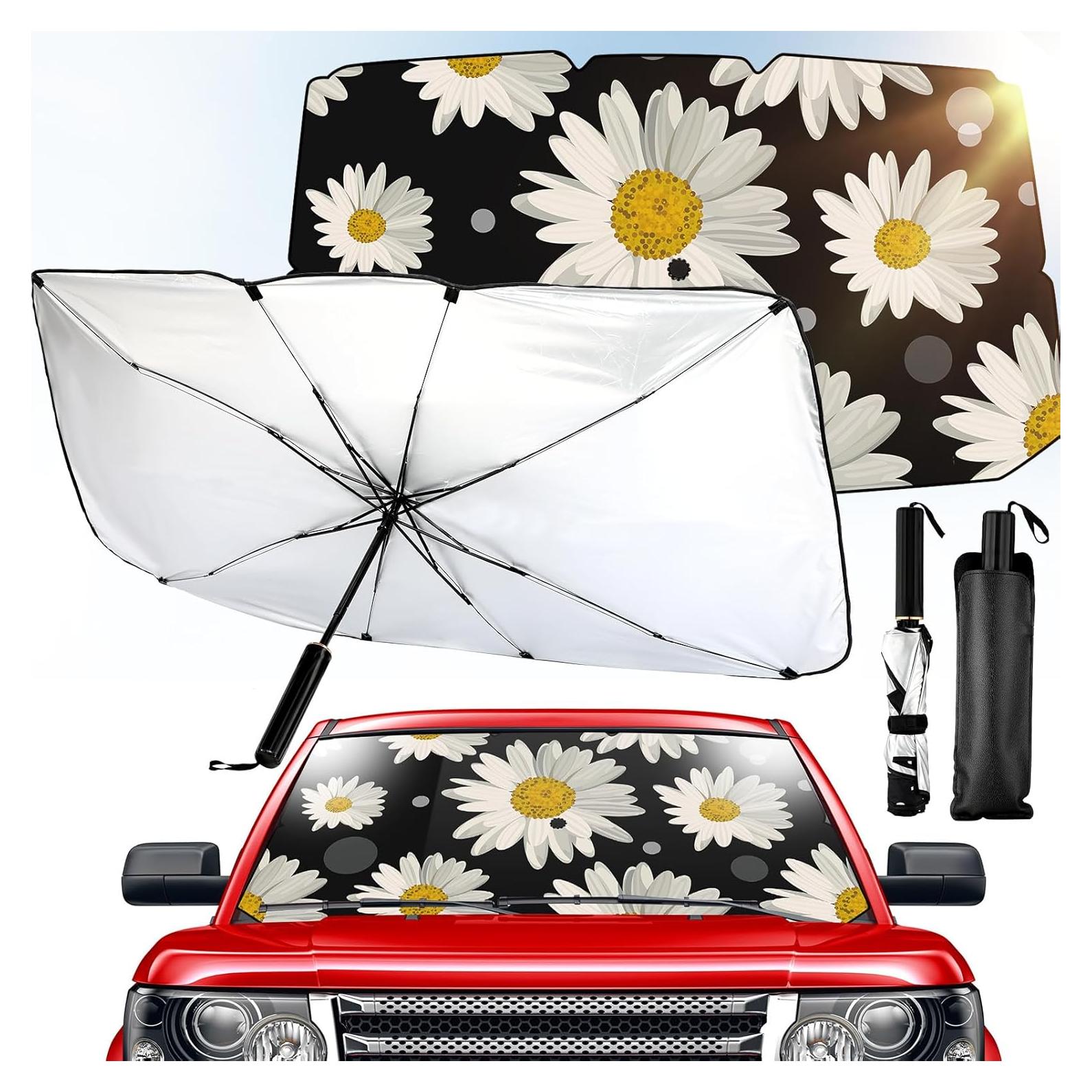 Parasol de Coche Riakrum Daisy 135x118 cm Plegable UV