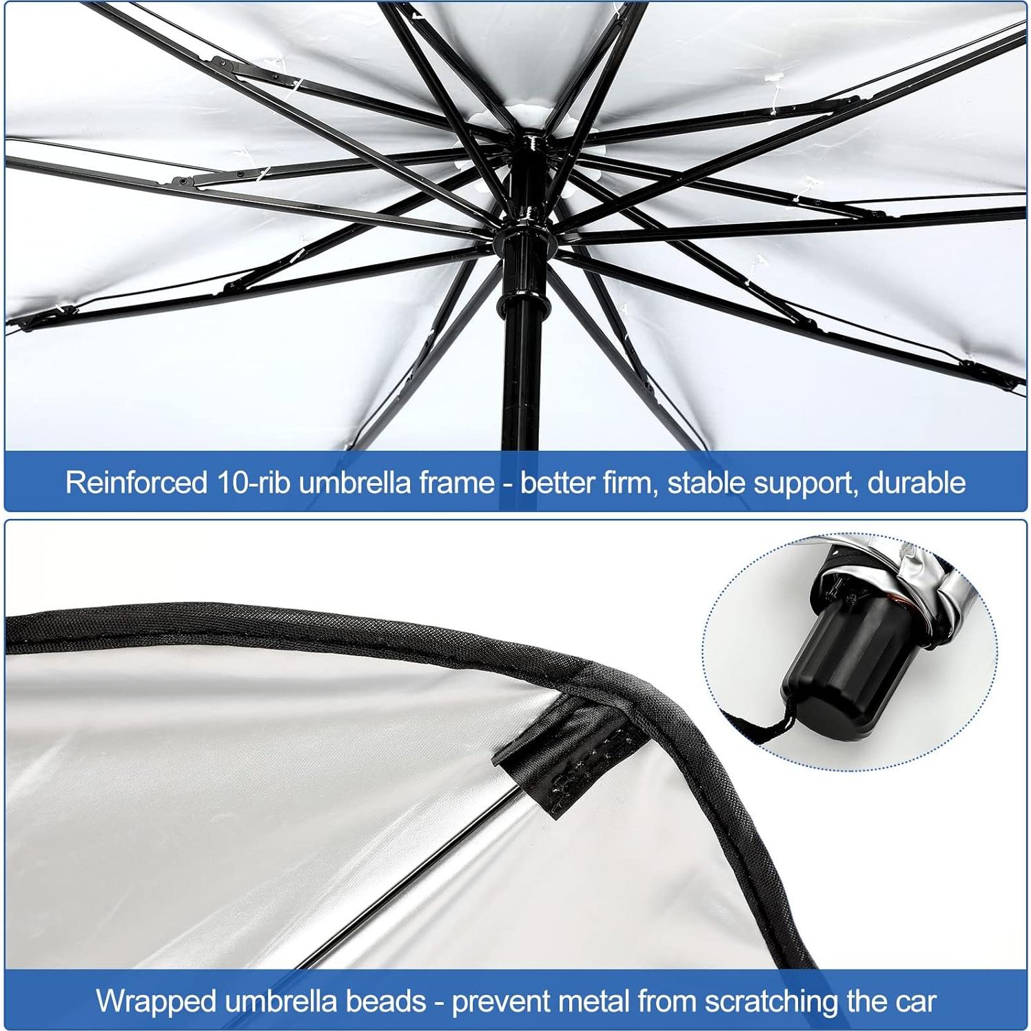 Parasol de Coche Riakrum Daisy 135x118 cm Plegable UV