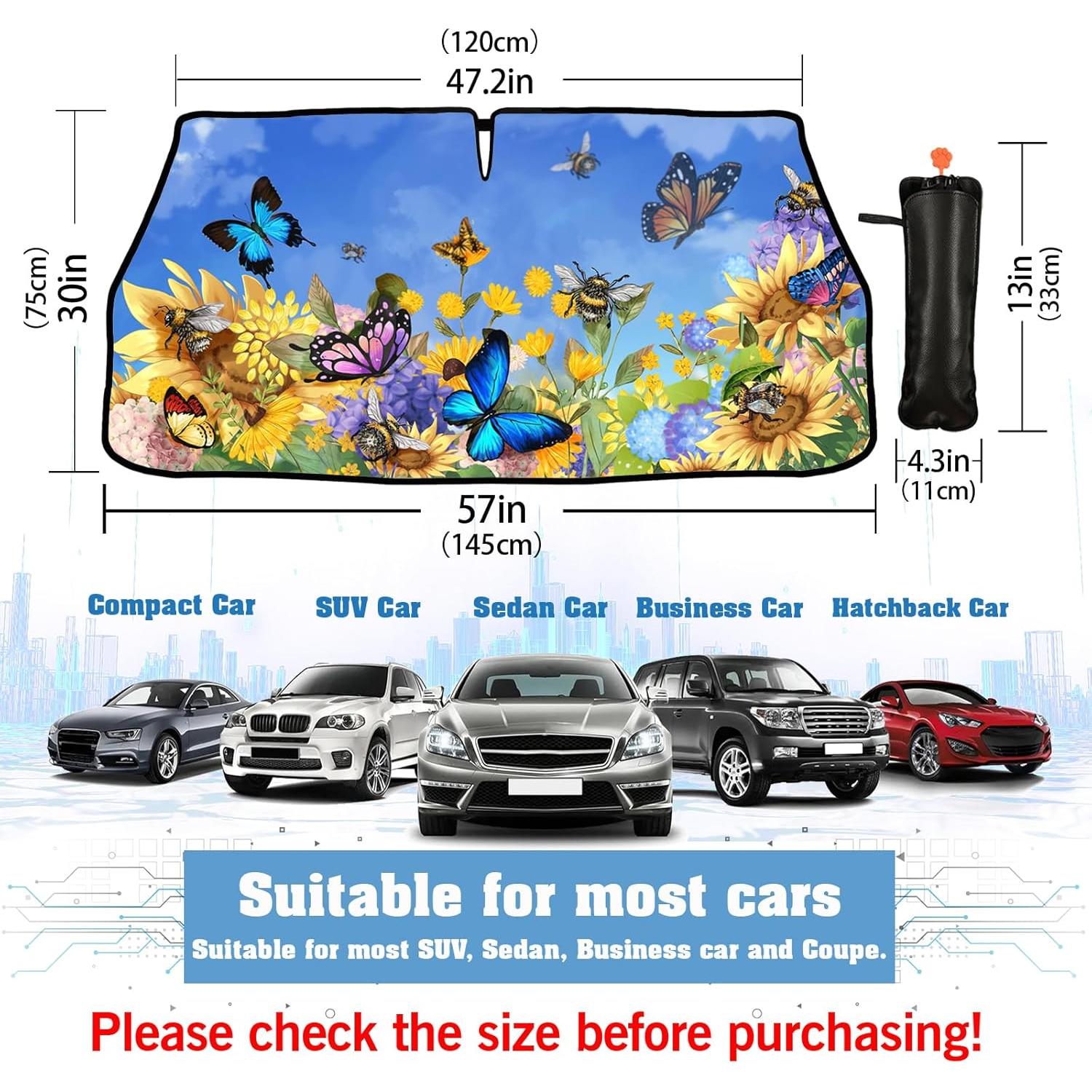 Sombrilla para Parabrisas EDEEIL Mariposa 145x76 cm Plegable