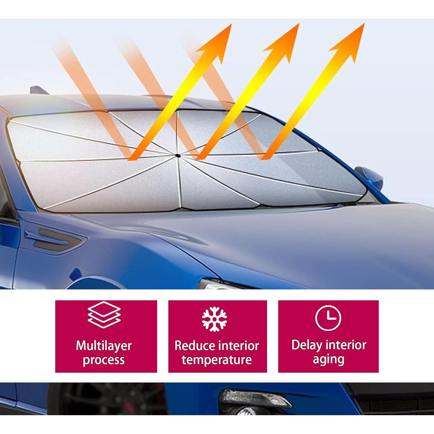 Parasol para Parabrisas de Coche Flygun 139.7x78.74cm Plata