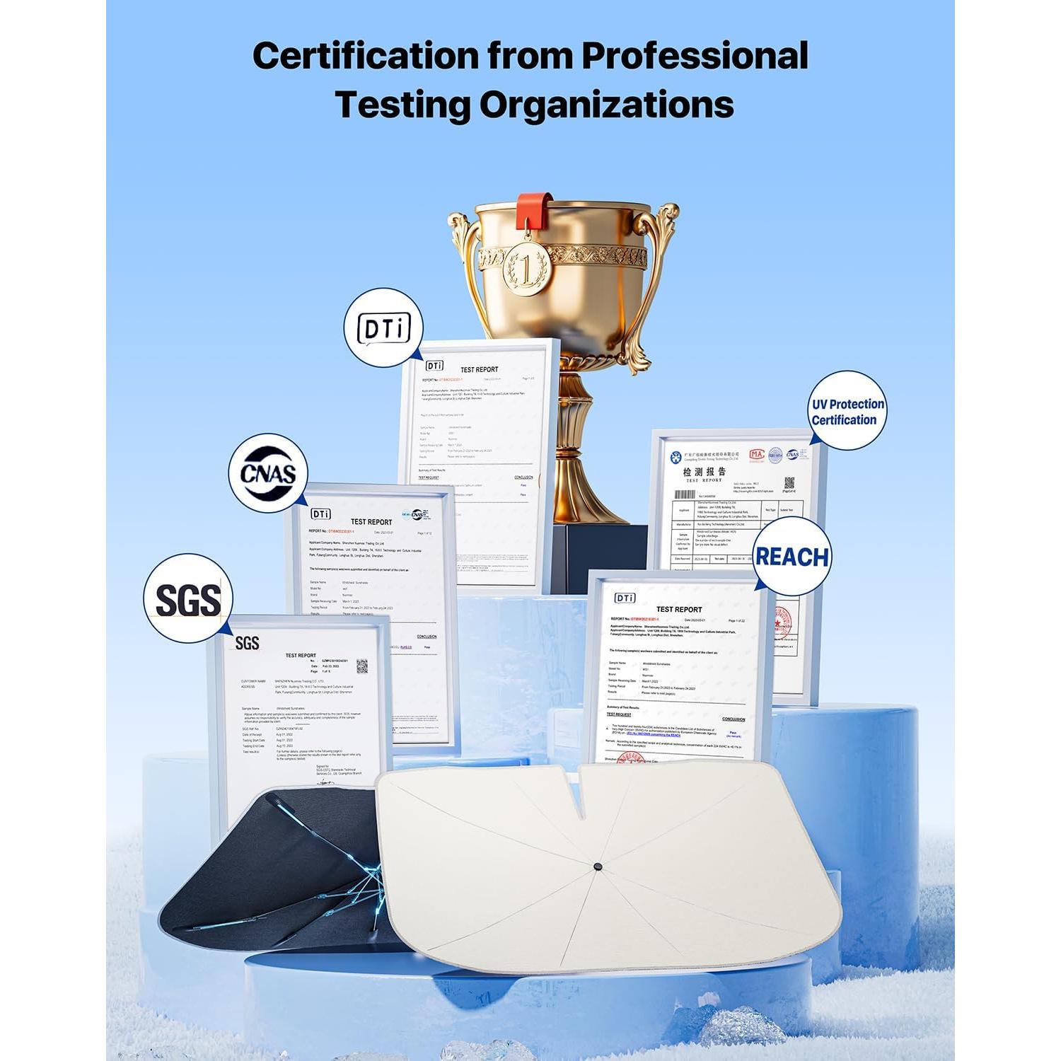 Sombrilla para Parabrisas TrySpace ZYS-01 142x79 cm Protección Solar