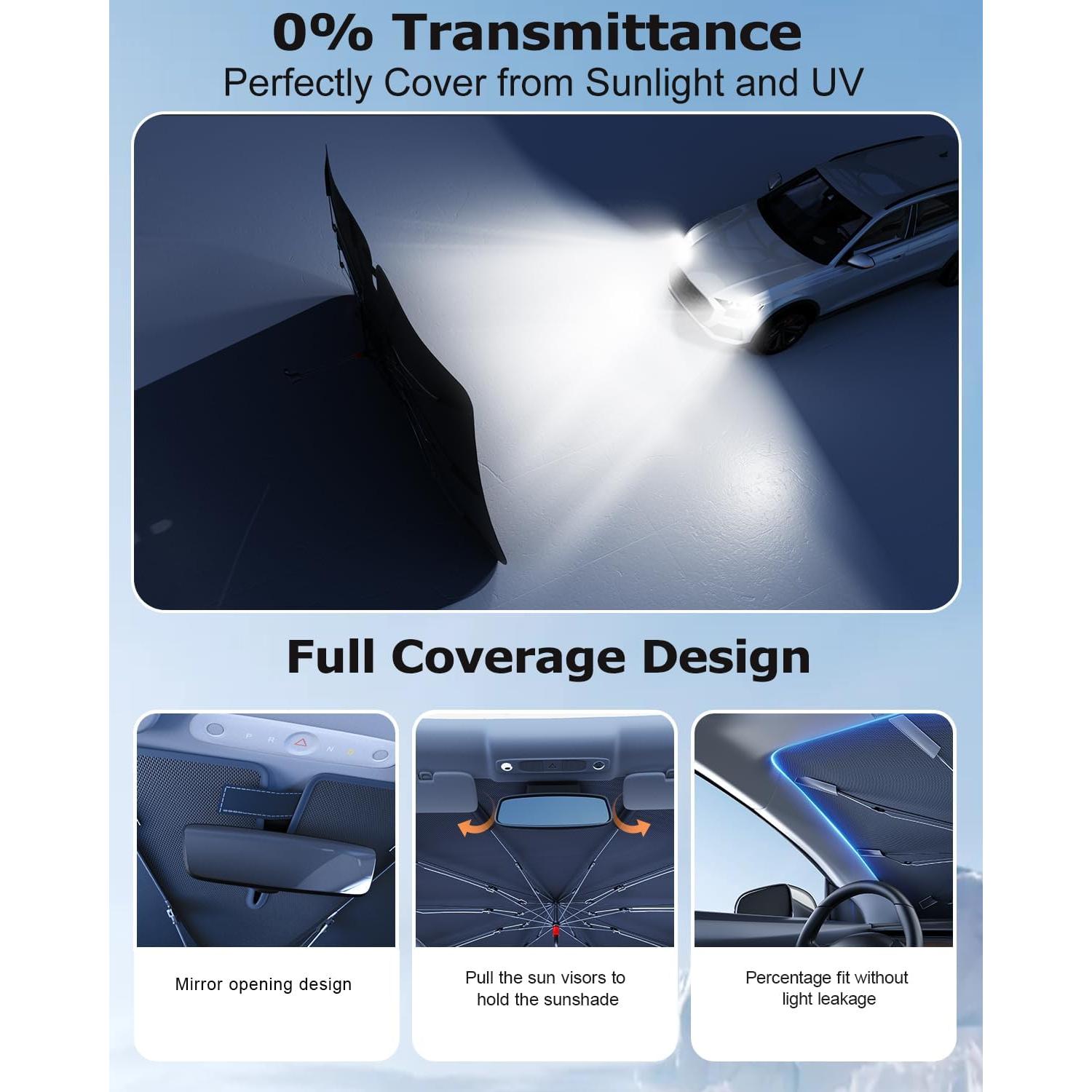 Parasol de Parabrisas DMJN Mediano con Recubrimiento Nano-Hielo