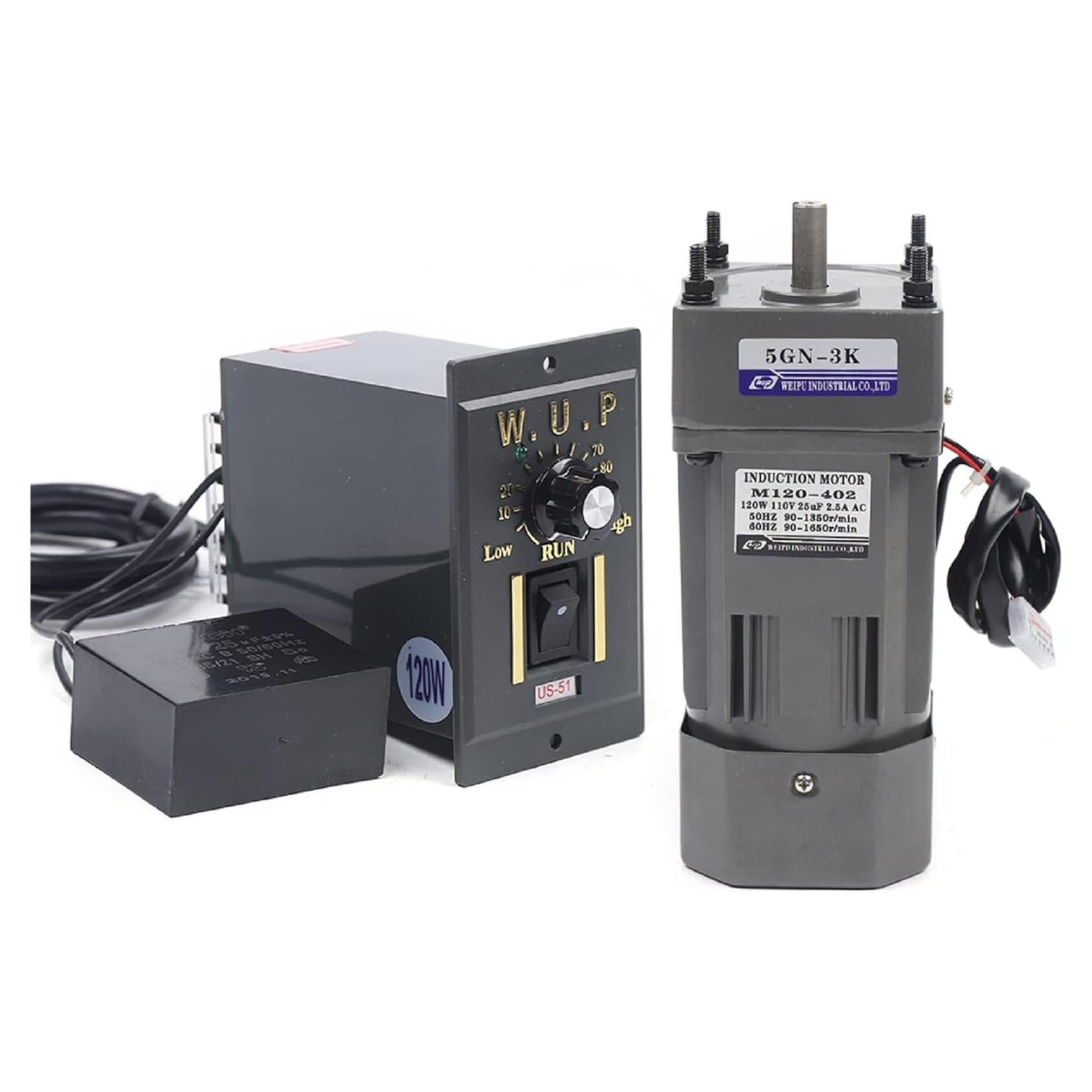 Motor de engranaje eléctrico CA 110V 120W 0-450 RPM YBkagut