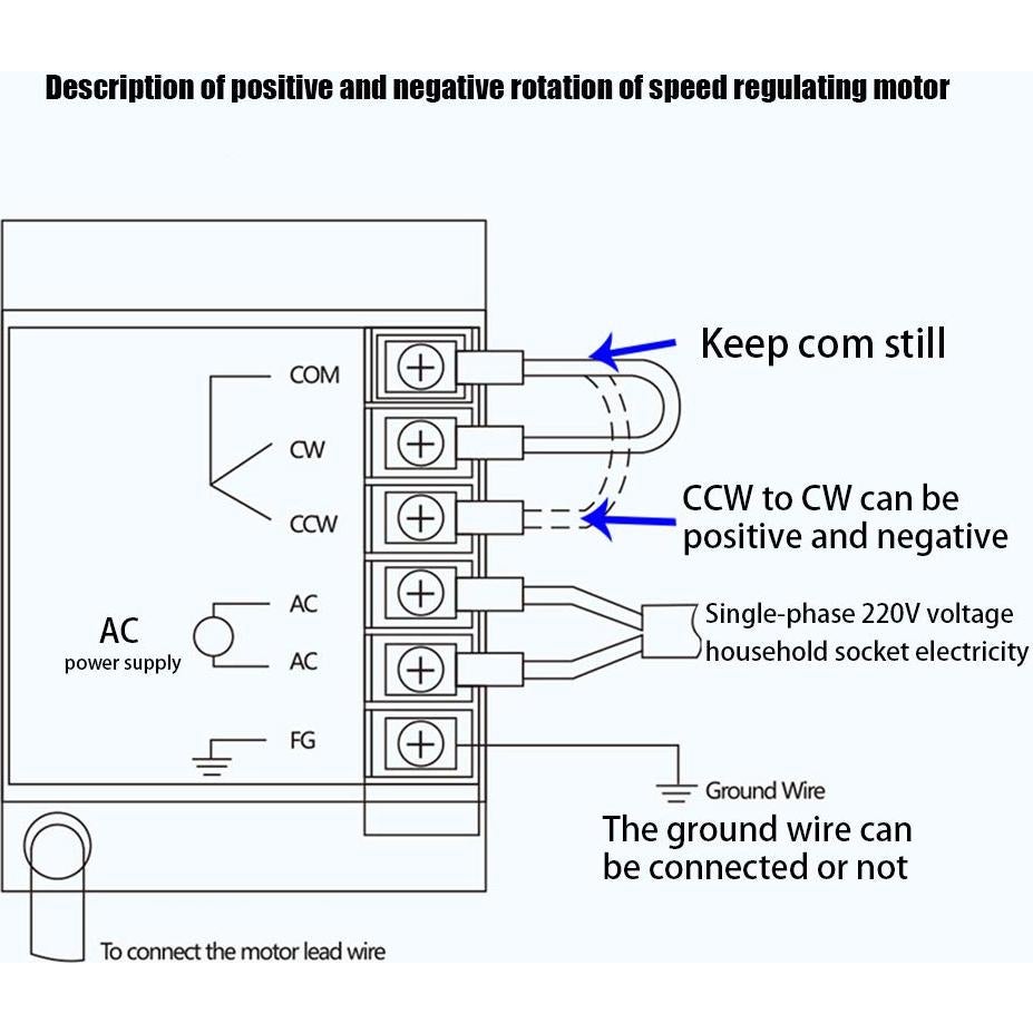 Motor de Engranaje AC 60W 110V Reversible con Controlador