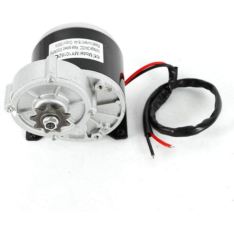 MY1016Z3 Gear Reduction Electric Motor 24 Volt 350 Watt Electric Motor with 9 Tooth Sprocket Ebike for Mini Bikes Scooters