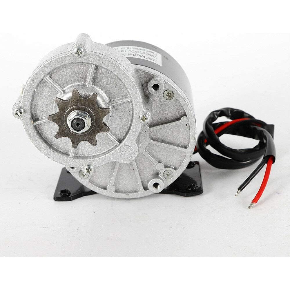 MY1016Z3 Gear Reduction Electric Motor 24 Volt 350 Watt Electric Motor with 9 Tooth Sprocket Ebike for Mini Bikes Scooters