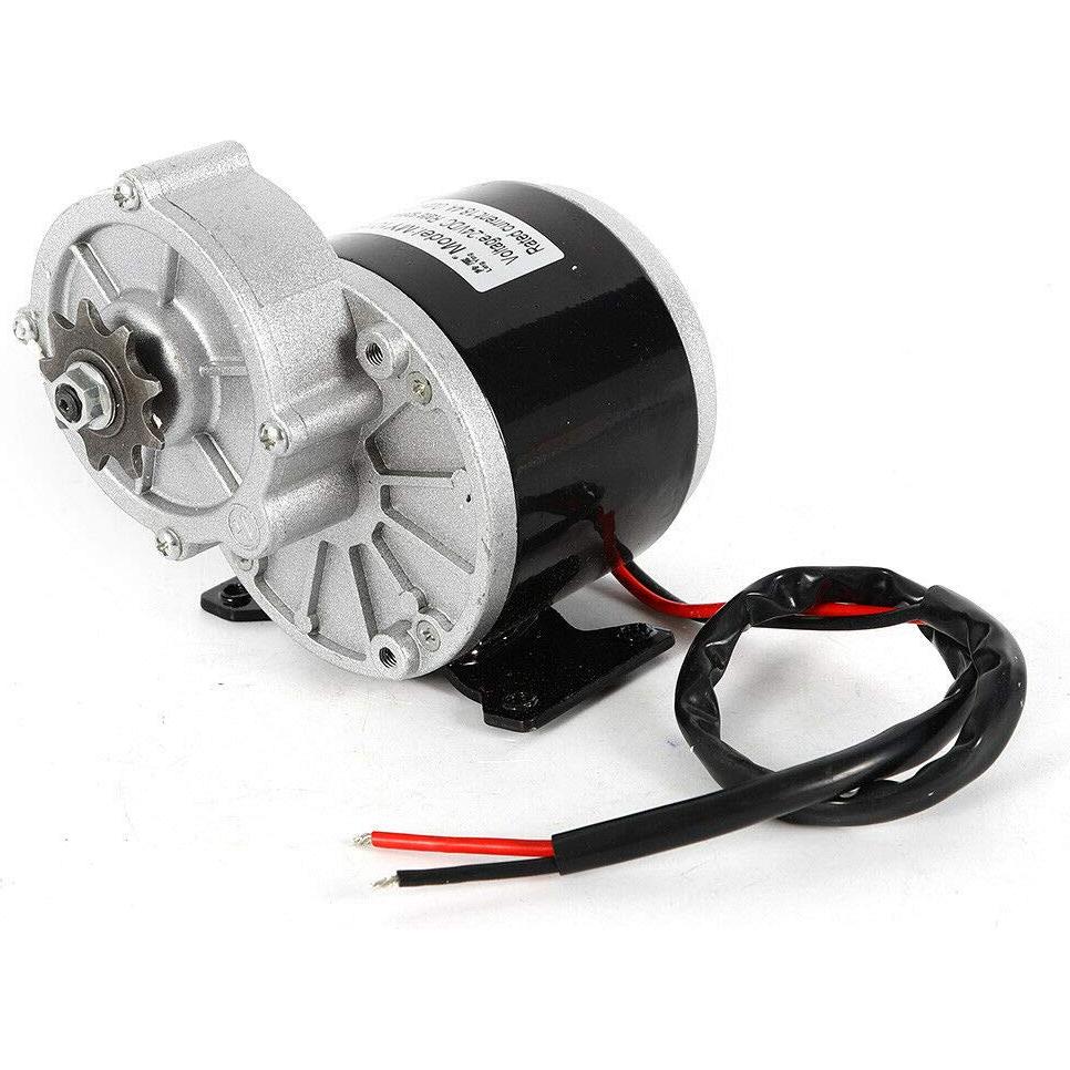 MY1016Z3 Gear Reduction Electric Motor 24 Volt 350 Watt Electric Motor with 9 Tooth Sprocket Ebike for Mini Bikes Scooters