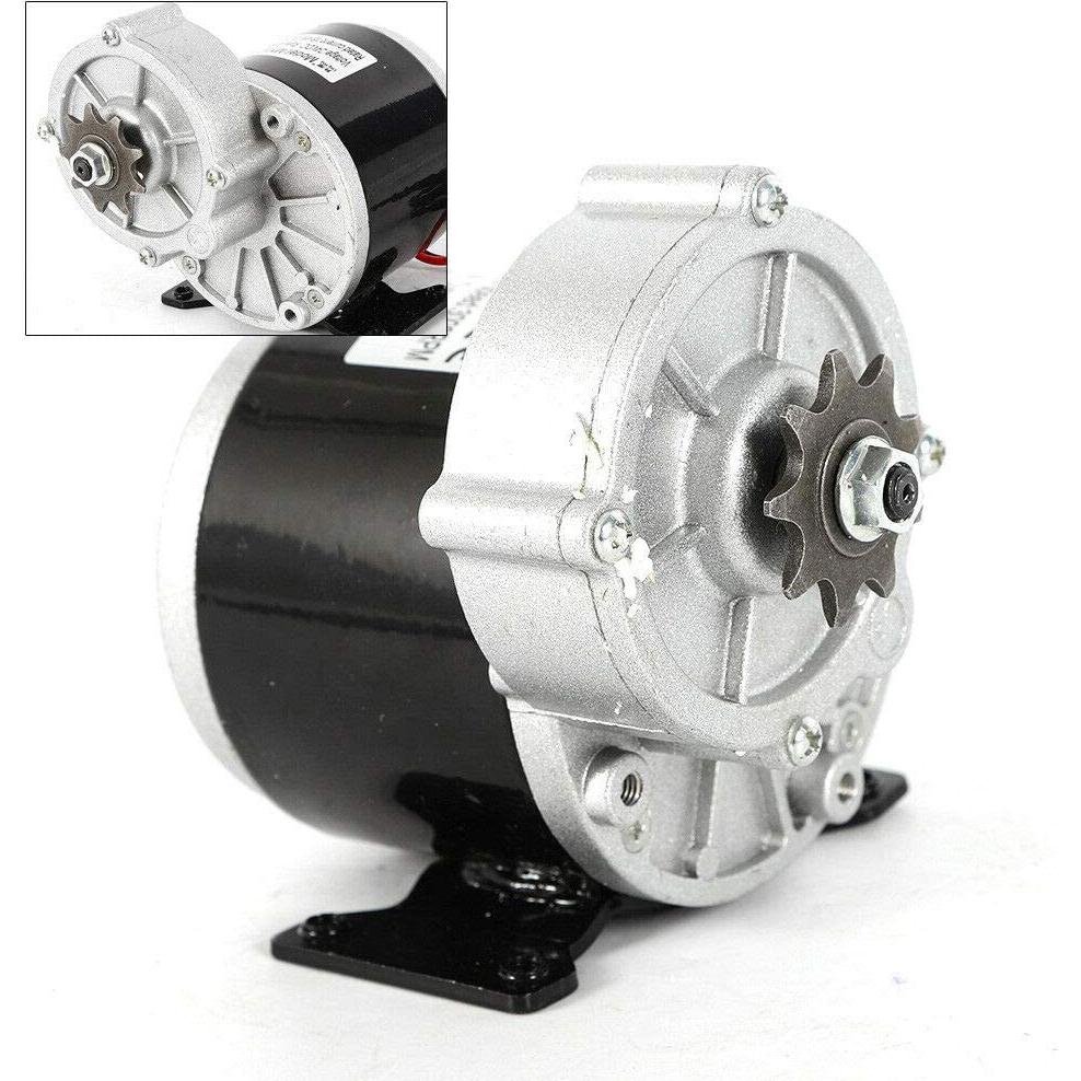 MY1016Z3 Gear Reduction Electric Motor 24 Volt 350 Watt Electric Motor with 9 Tooth Sprocket Ebike for Mini Bikes Scooters