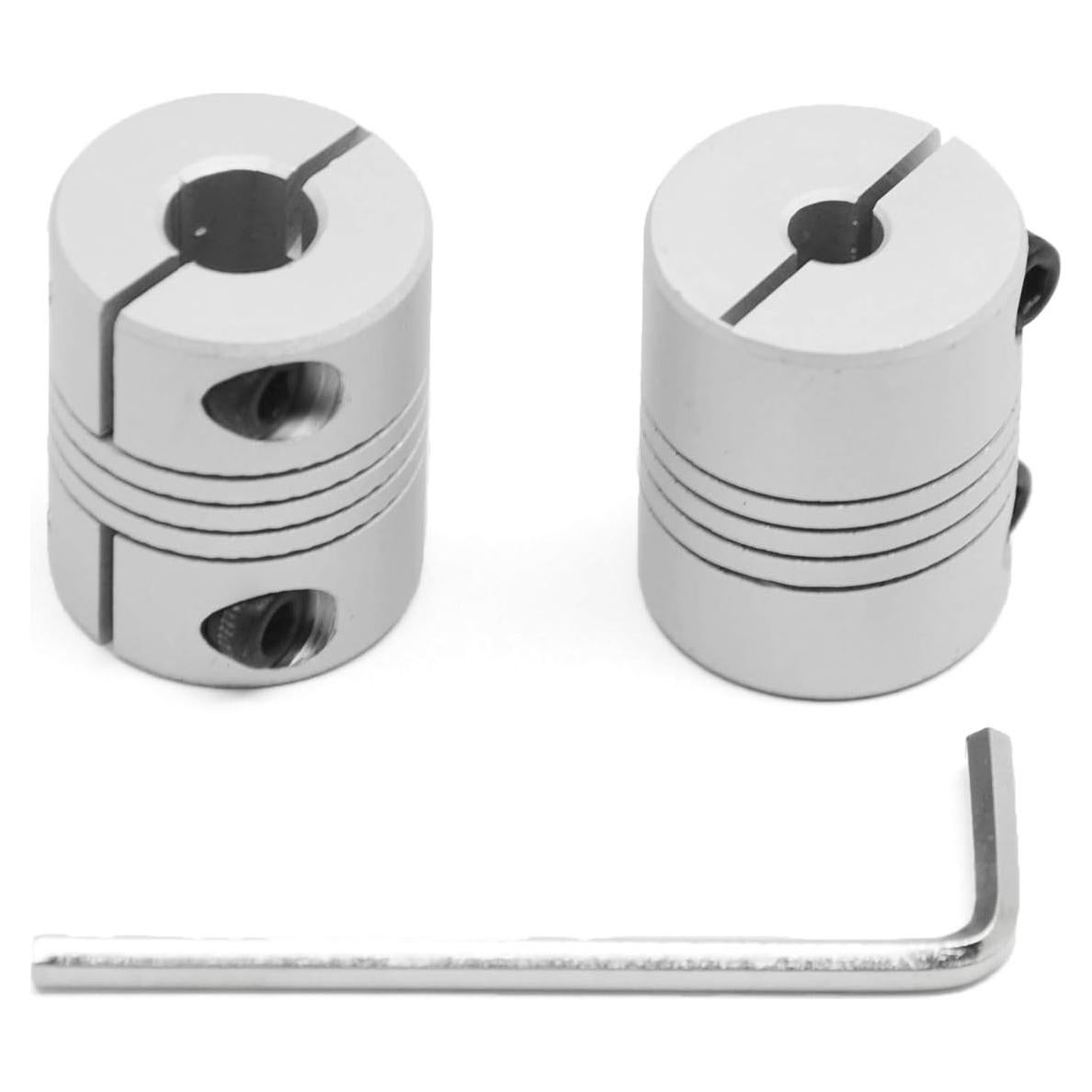 Acoplamiento de Eje Flexible 5-8mm Aluminio 25x20mm 2PCS