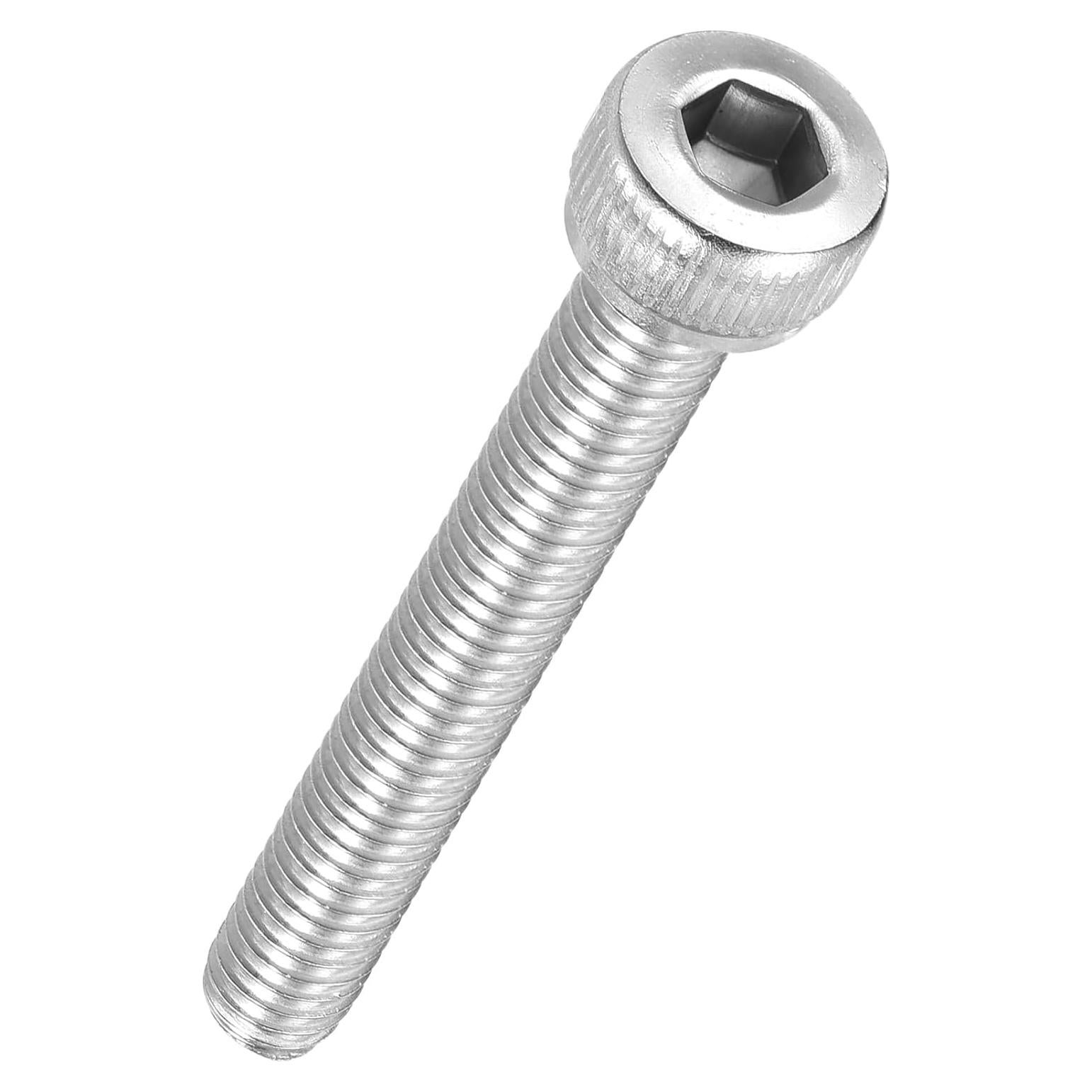 50 Tornillos Hexagonales M4-0.7 x 30mm Acero Inoxidable Kozelo