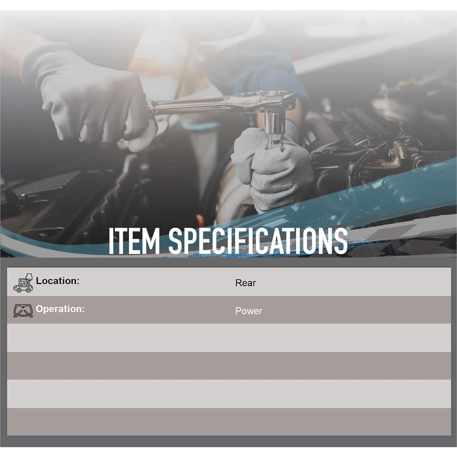 Motor de Limpiaparabrisas Trasero Parts Player 12V para Volvo XC90 2003-2014