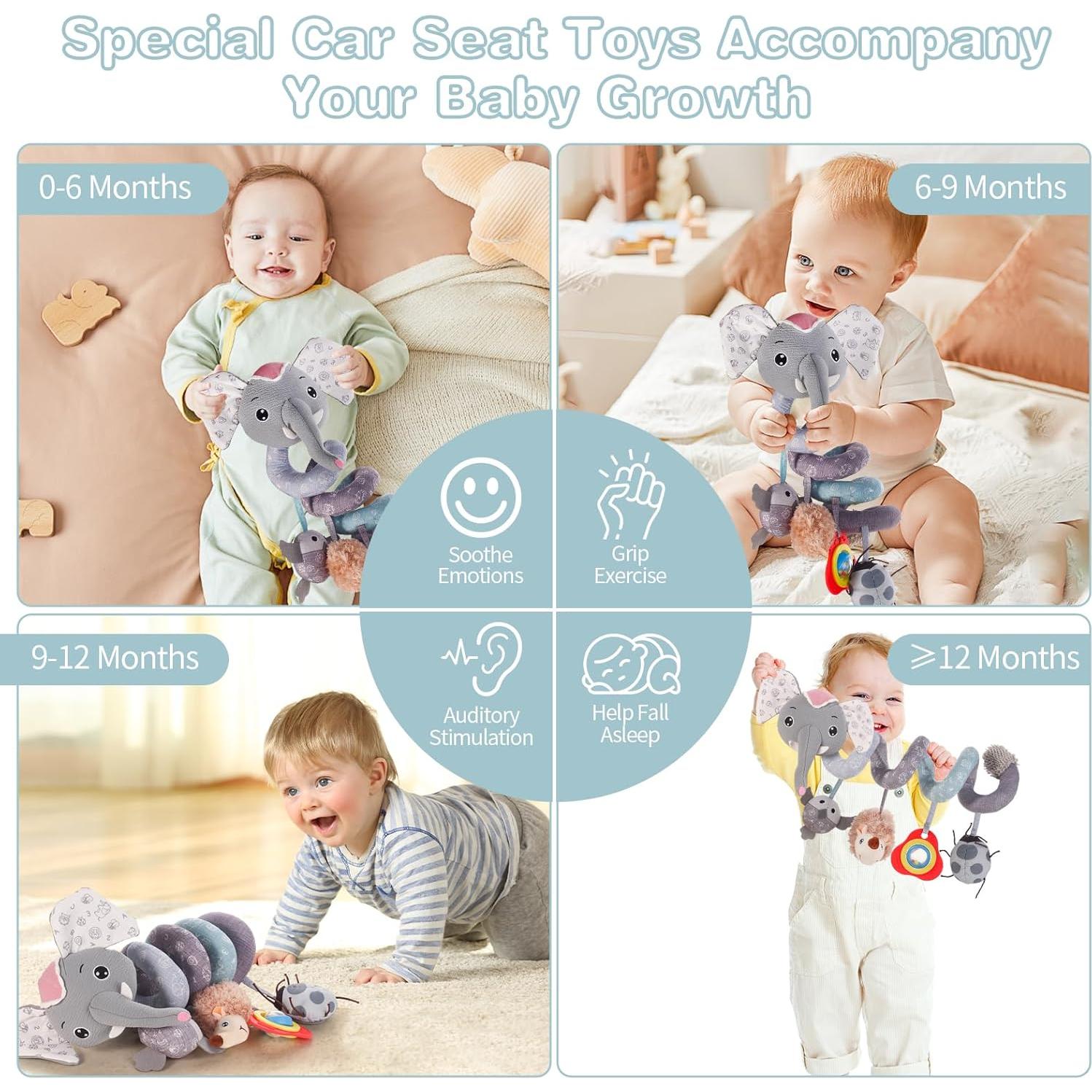 Juguetes Sensoriales para Bebés Sozzy - Asiento de Coche 0-6 Meses