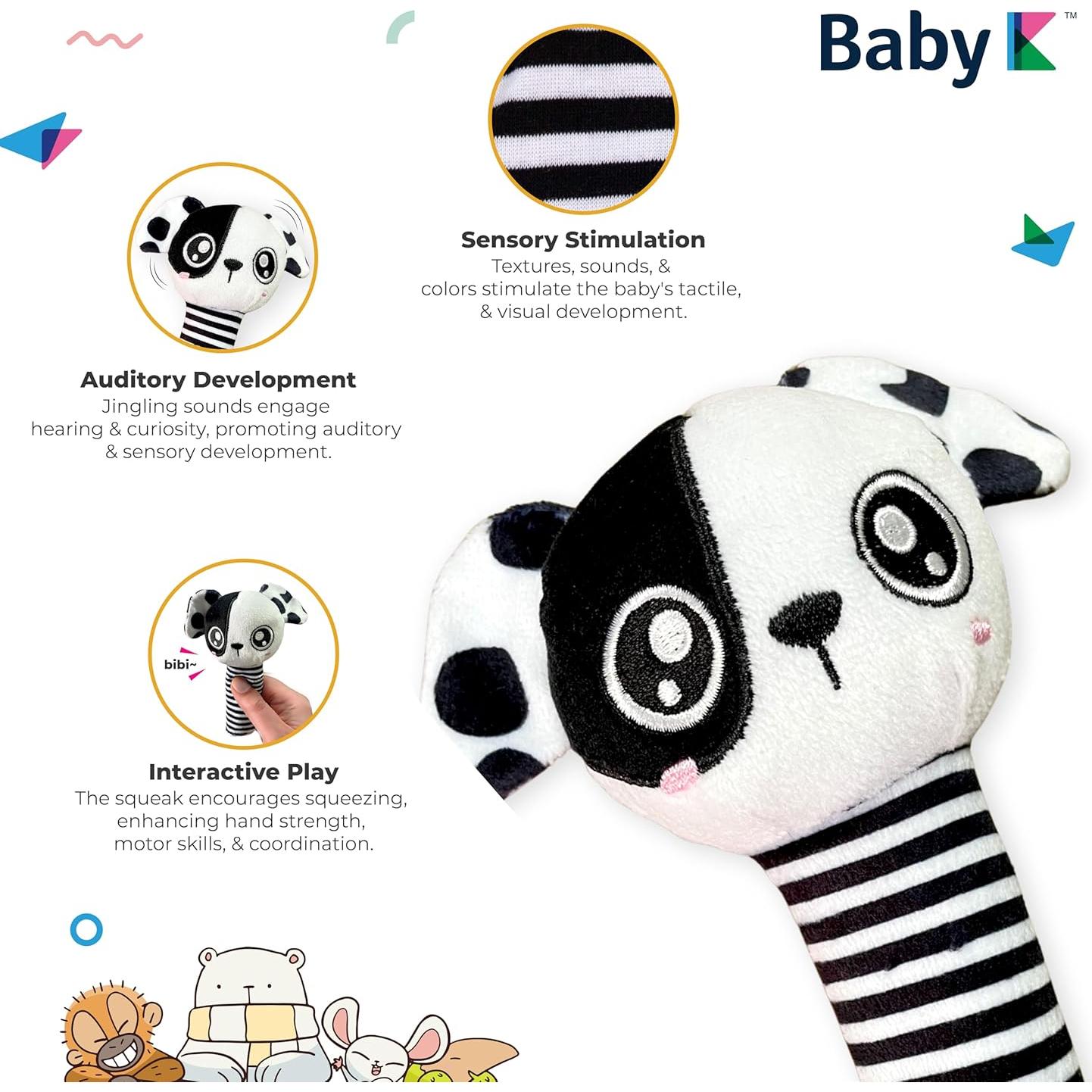 Set de Sonajeros y Calcetines para Bebés BABY K - Estimulación Sensorial