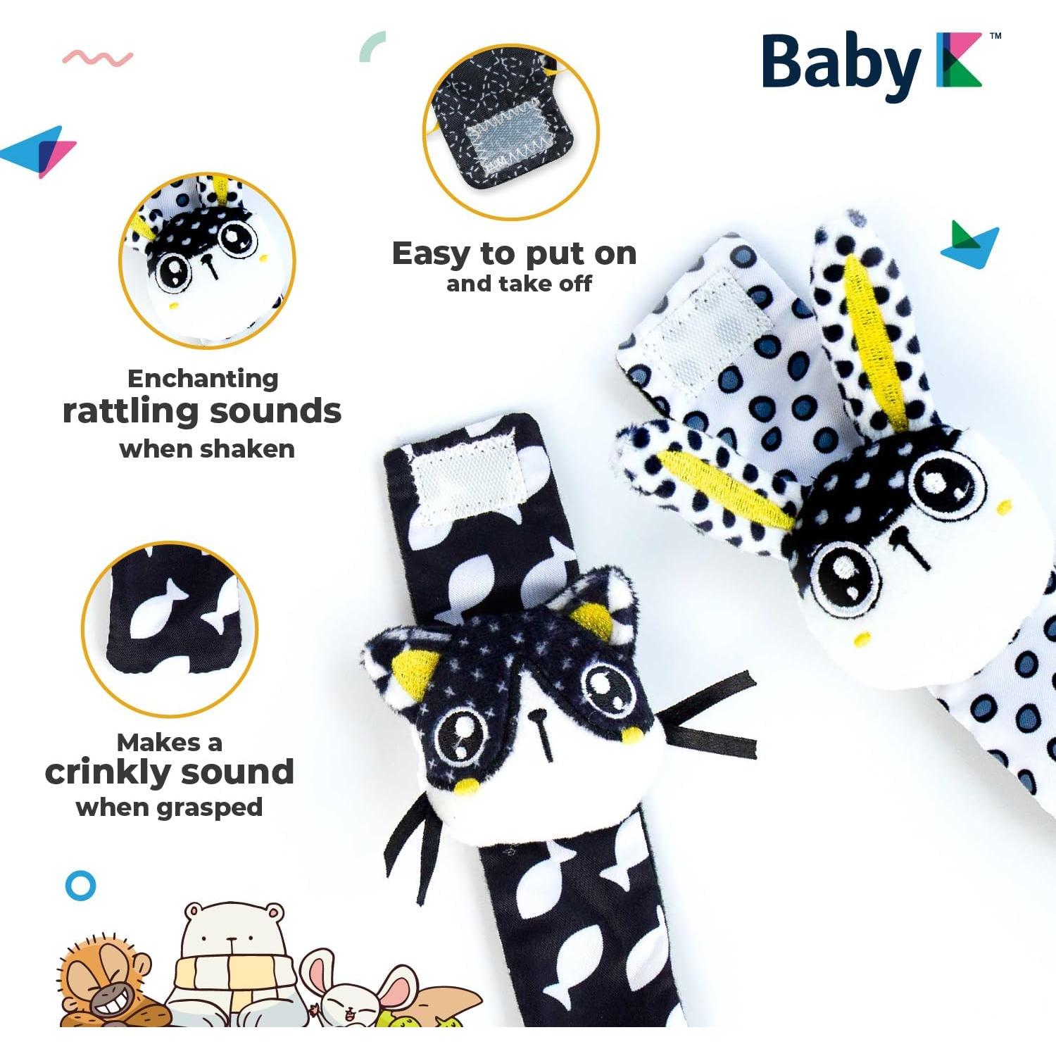 Set de Sonajeros y Calcetines para Bebés BABY K - Estimulación Sensorial