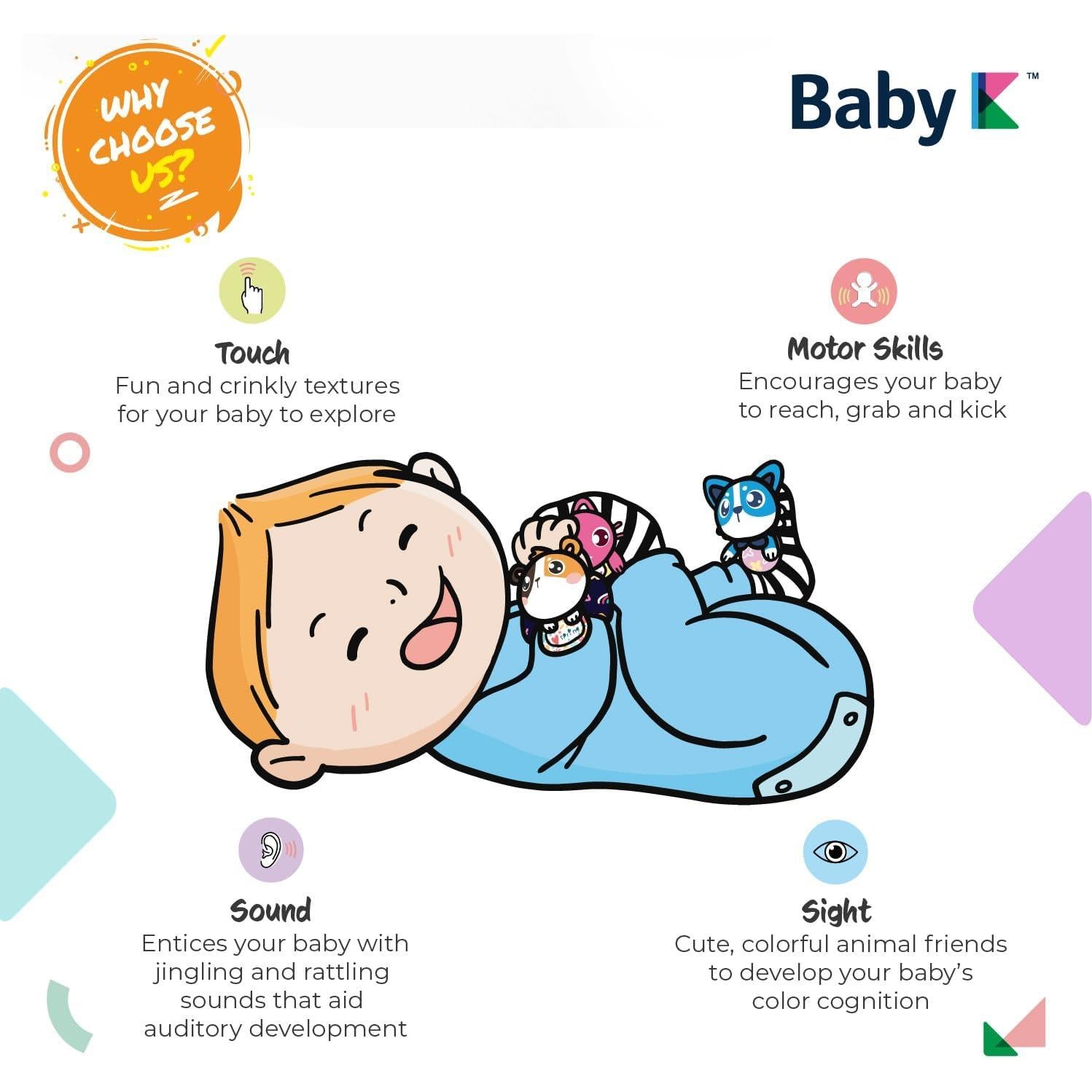 Set de Sonajeros y Calcetines para Bebés BABY K - Estimulación Sensorial