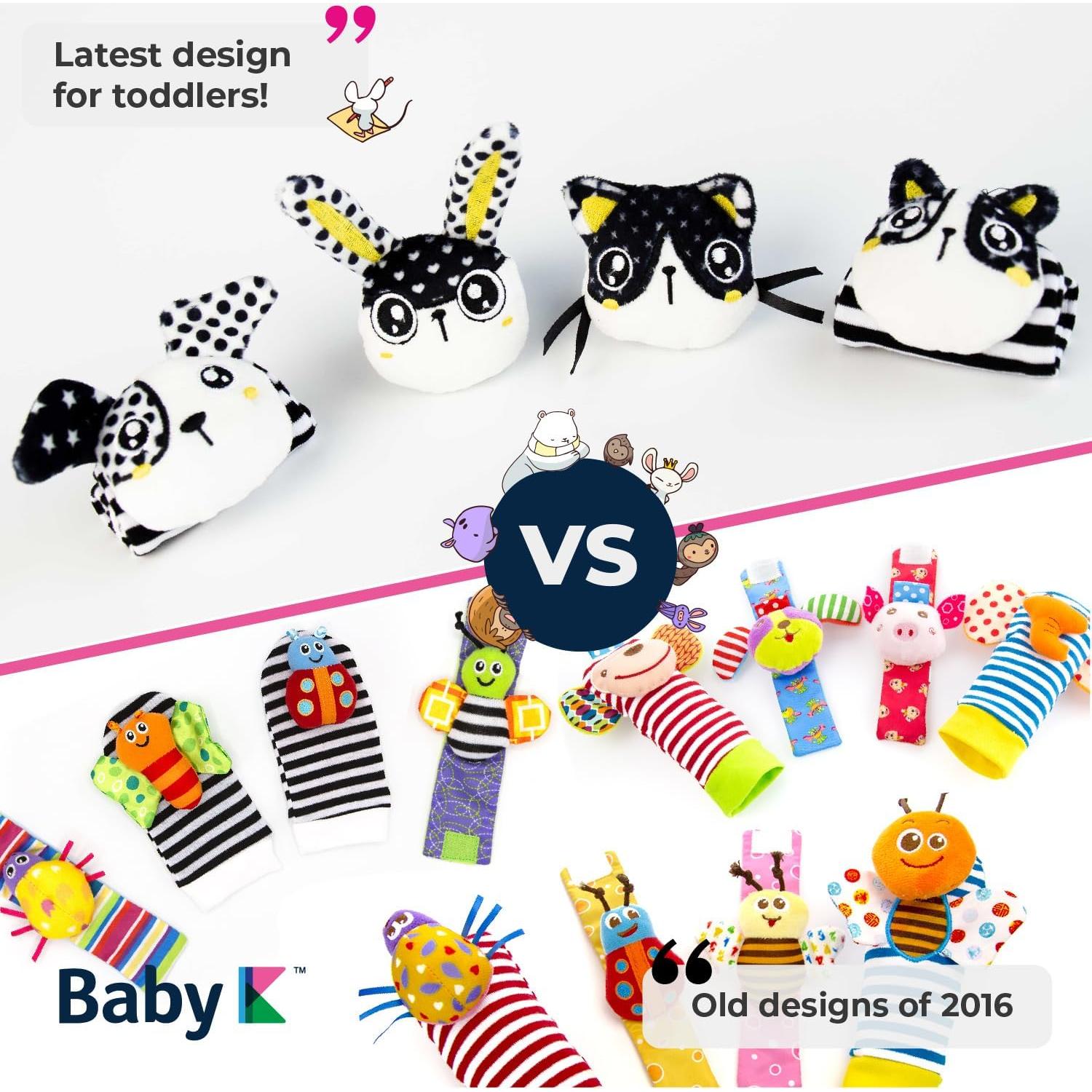 Set de Sonajeros y Calcetines para Bebés BABY K - Estimulación Sensorial