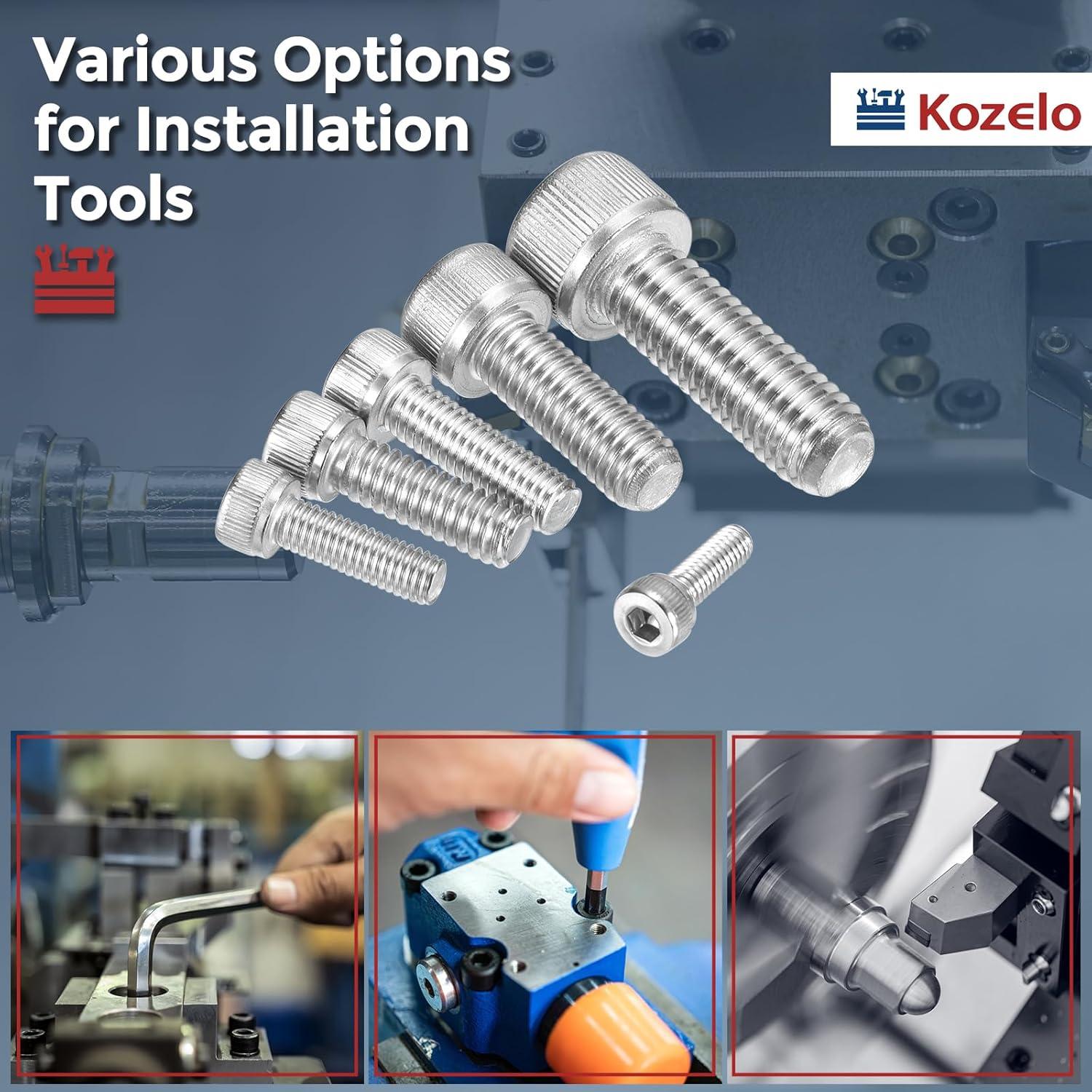 30 Tornillos Hexagonales M2-0.4 x 28mm Acero Inoxidable Kozelo