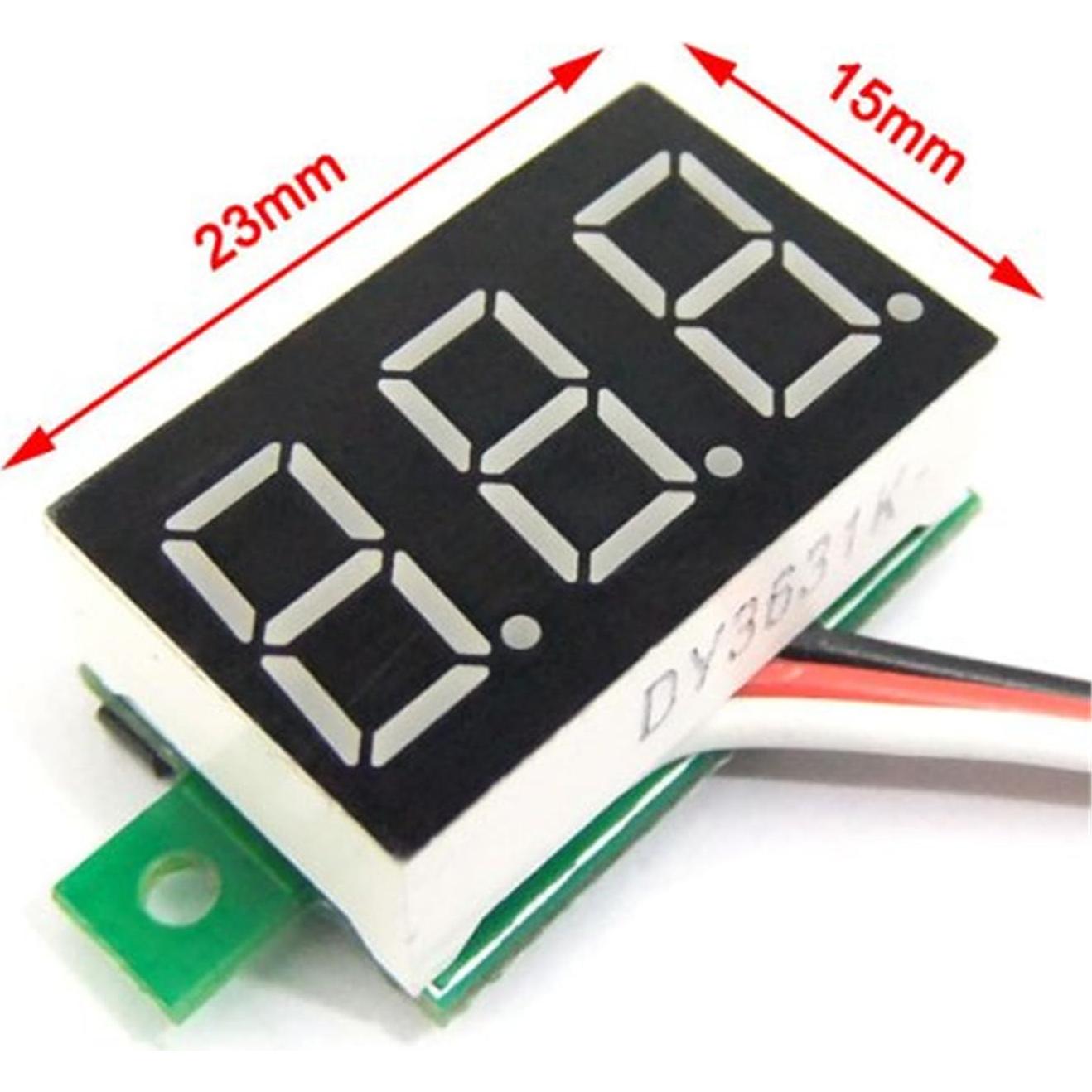 Medidor de Voltaje Digital LED 0.36" DUTTY 4-30V 5pcs