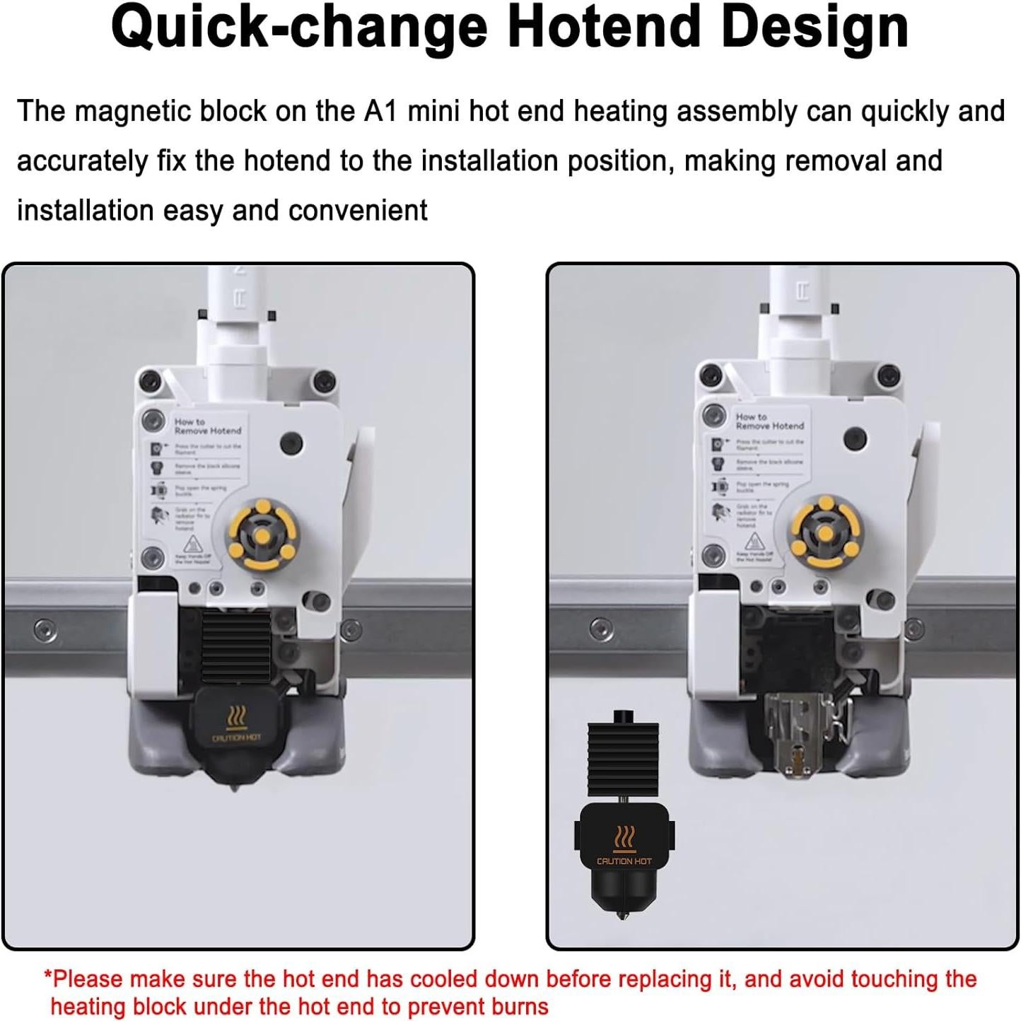 Kit de Hotend 0.4mm HIKUDIY para Impresora 3D Bambu Lab A1/A1 Mini
