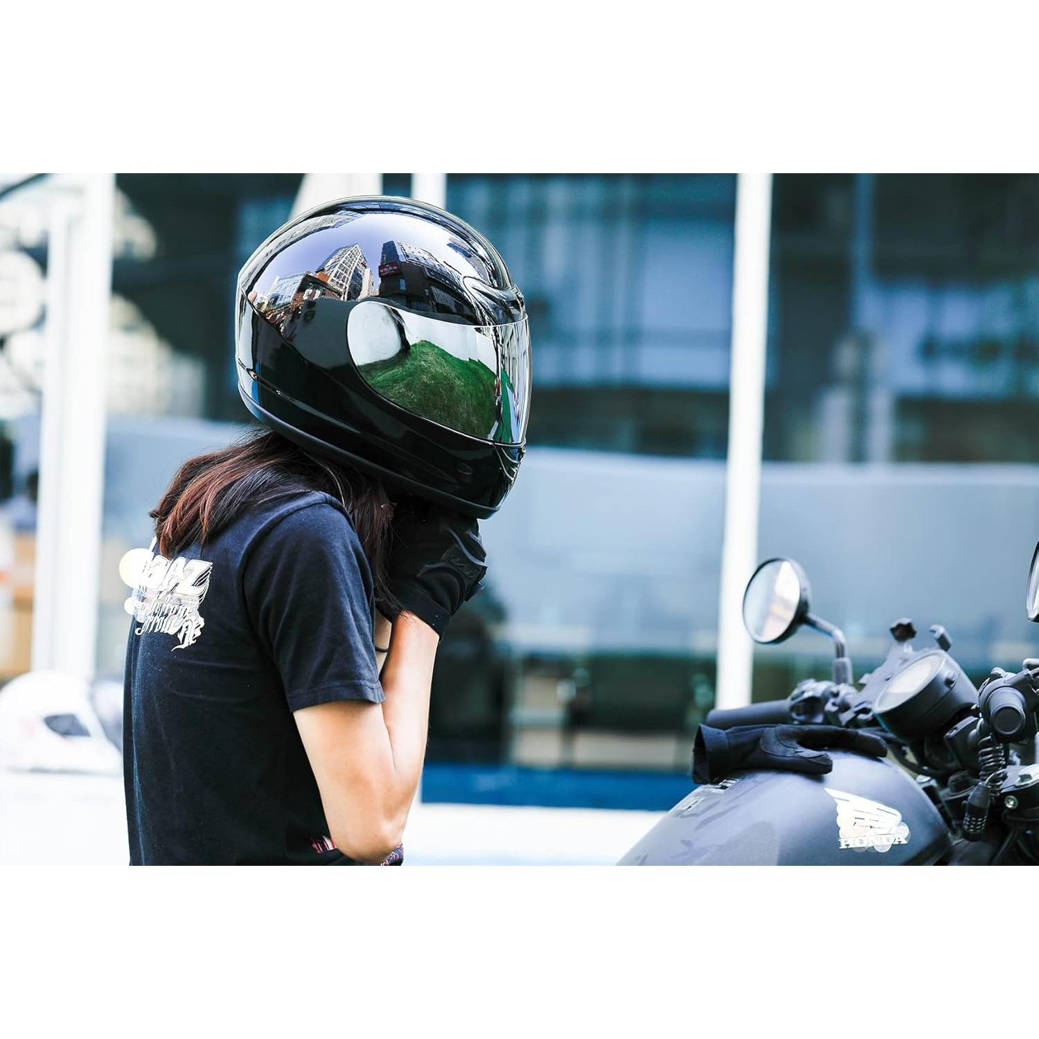 Casco Integral TCMT Negro Brillante Adulto DOT 55-56 CM