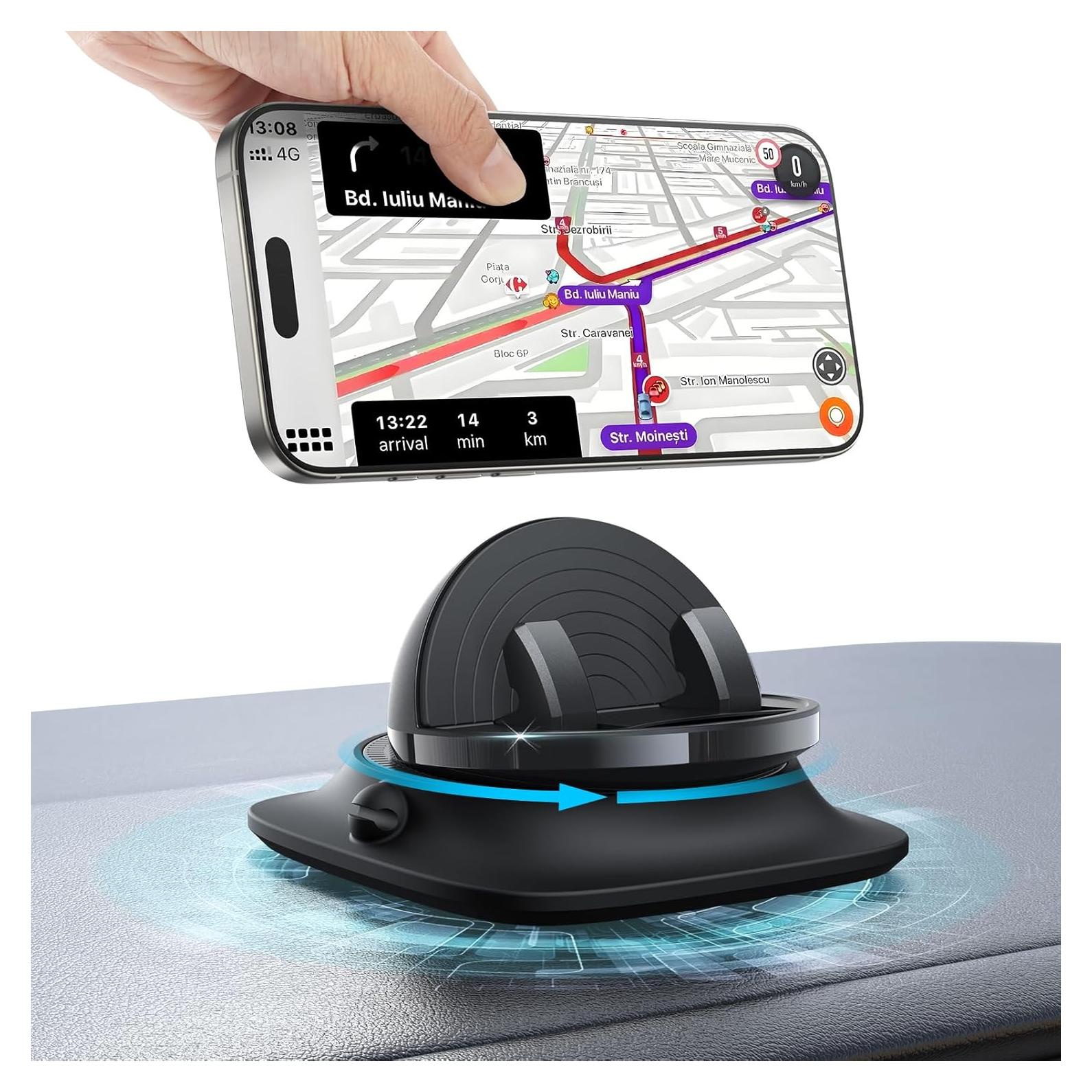 Soporte para Teléfono de Coche OMOTON Ajustable 360° - Negro