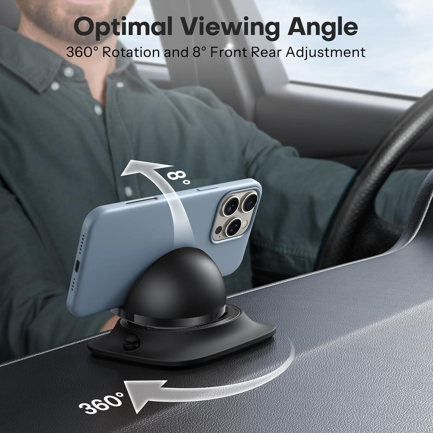 Soporte para Teléfono de Coche OMOTON Ajustable 360° - Negro