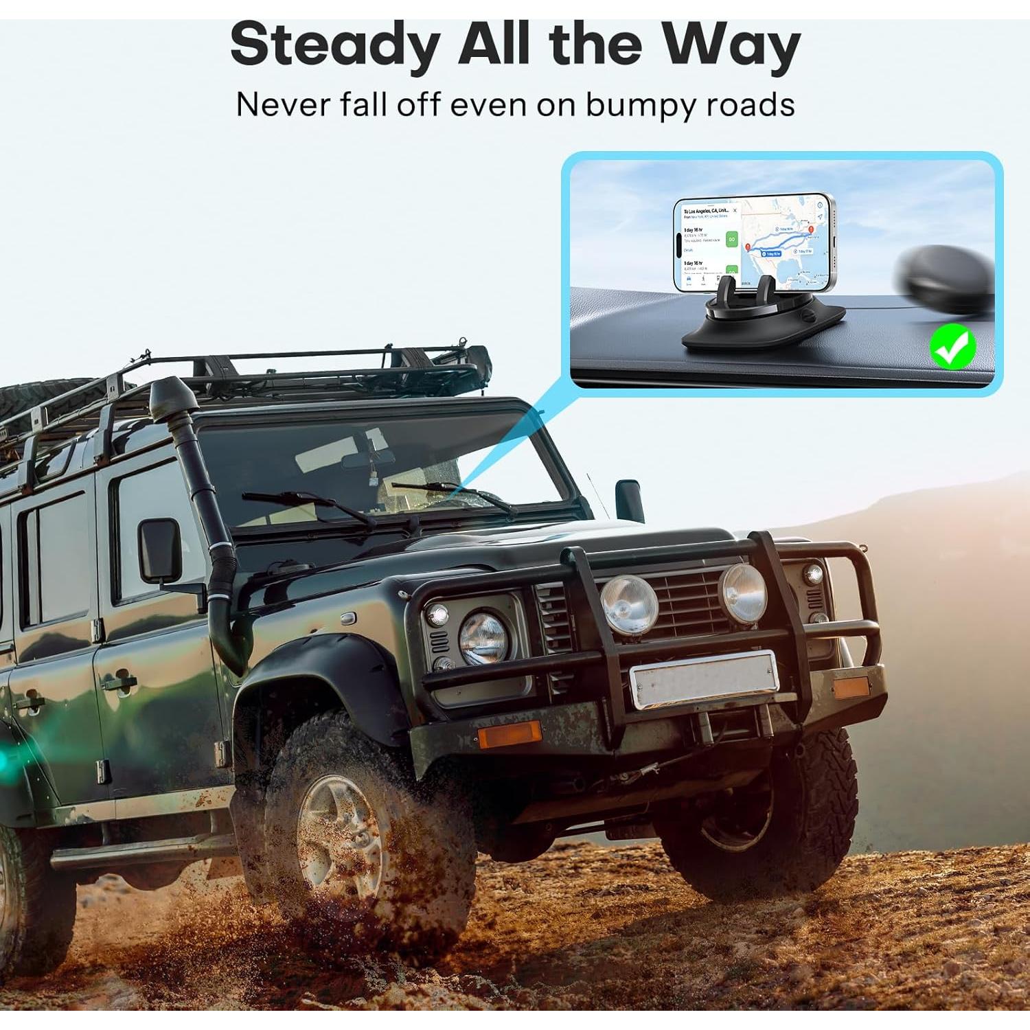 Soporte para Teléfono de Coche OMOTON Ajustable 360° - Negro