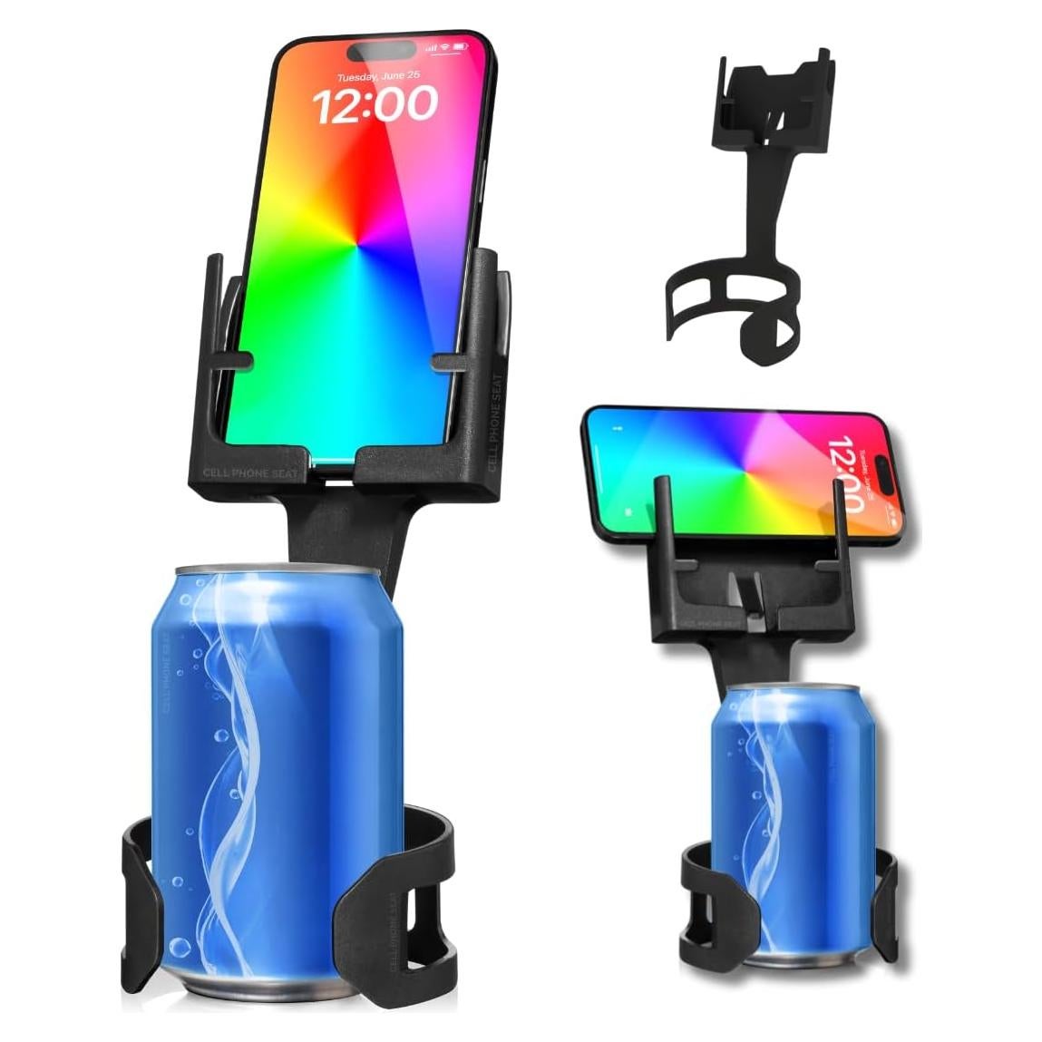 Soporte para Teléfono en Portavasos Cell Phone Seat CPS-25 Negro