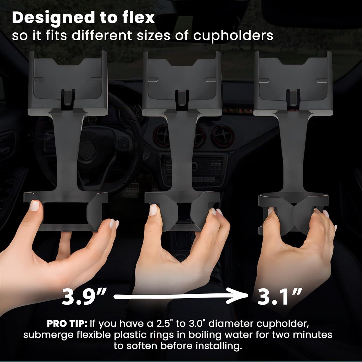 Soporte para Teléfono en Portavasos Cell Phone Seat CPS-25 Negro