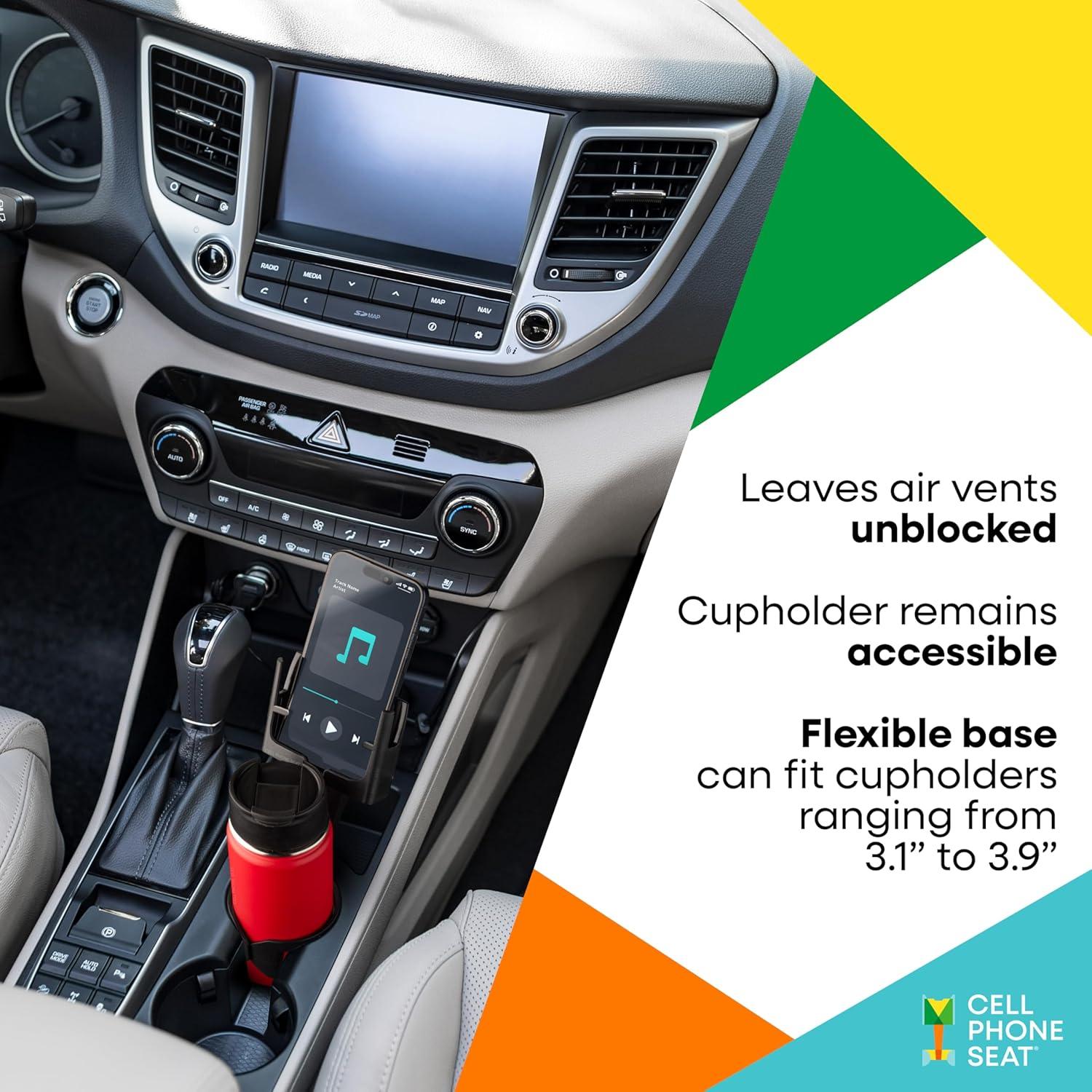 Soporte para Teléfono en Portavasos Cell Phone Seat CPS-25 Negro