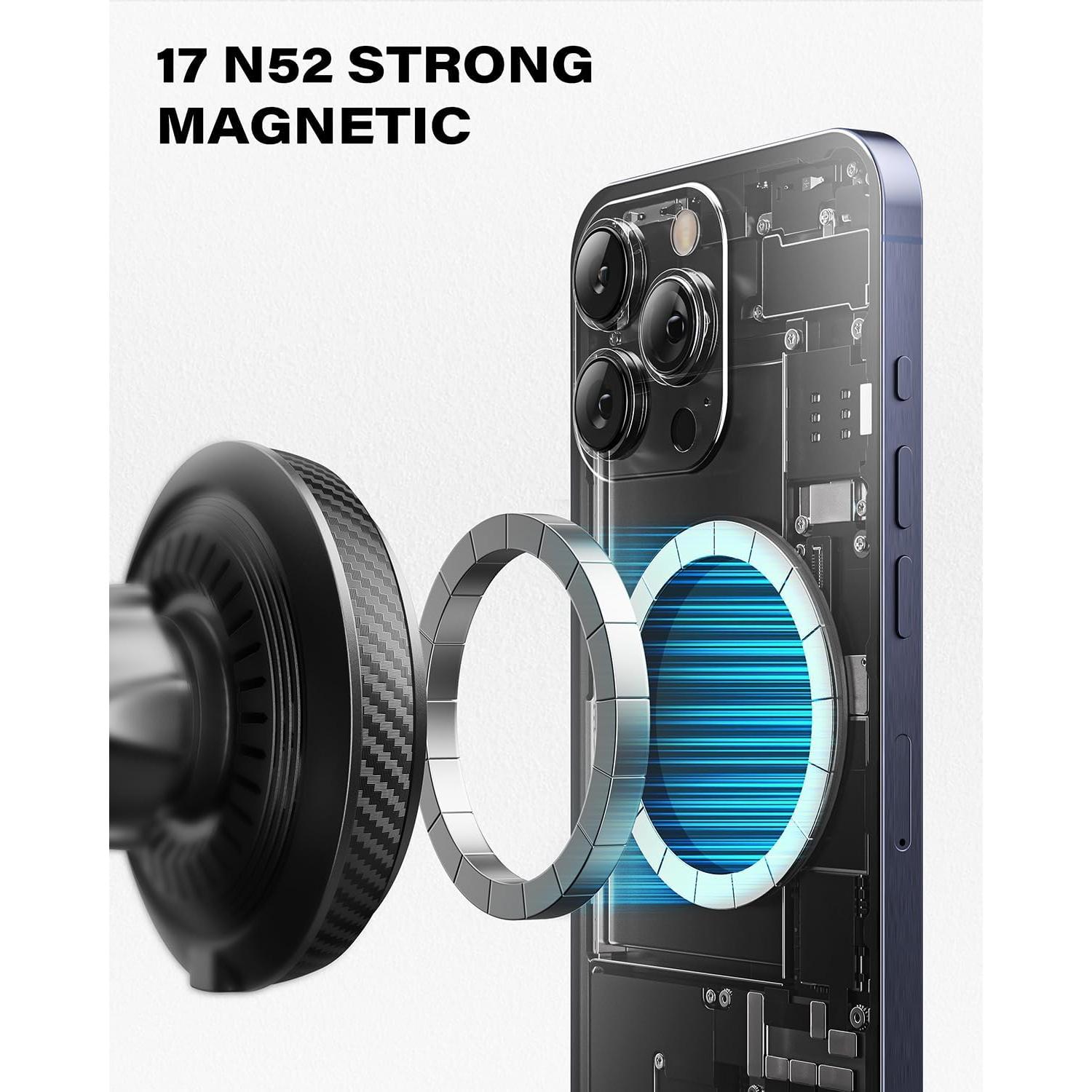 Cargador Soporte Taza APPS2Car Magnético 15W Qi2 para iPhone