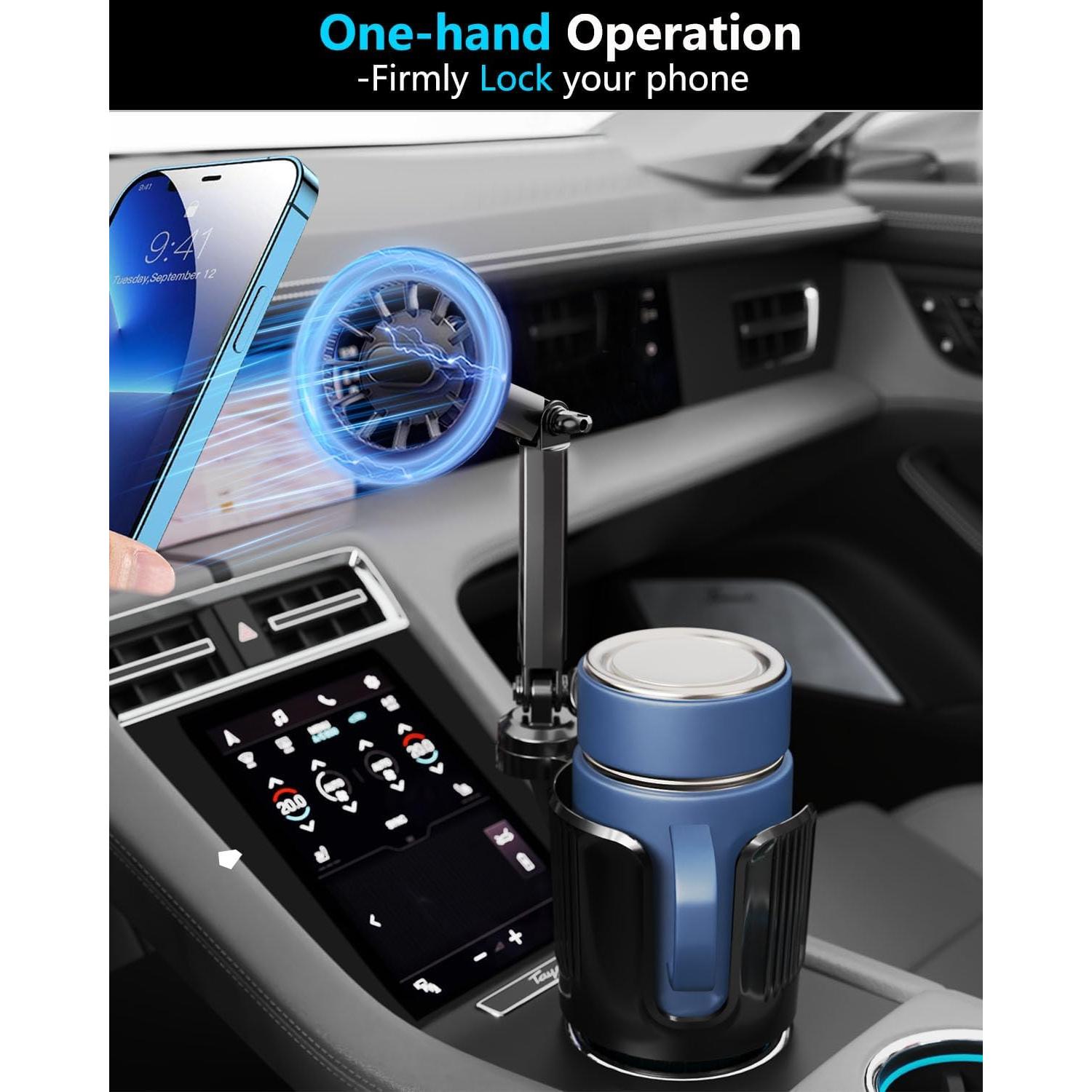 Soporte Magnético para Teléfono en Taza Easkkty - Ajustable 360°