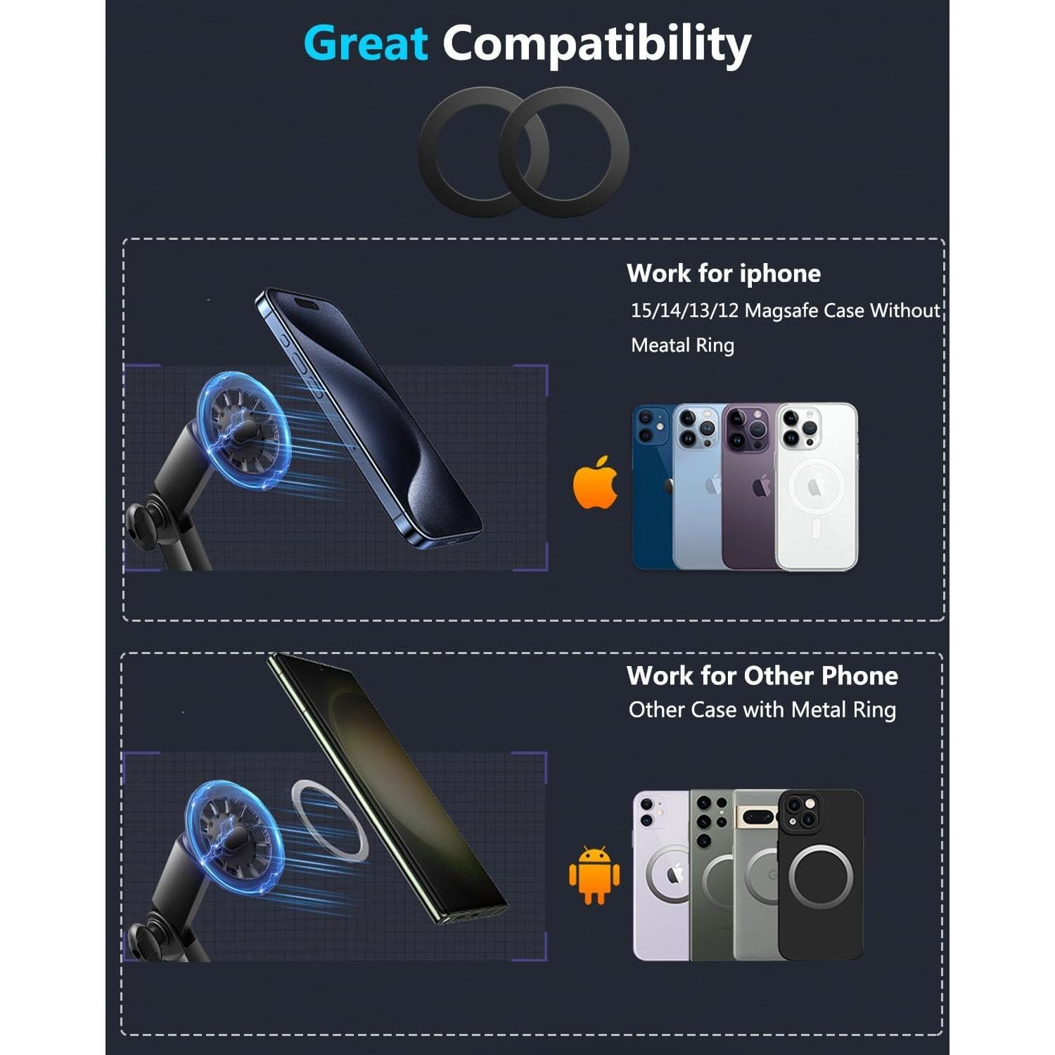 Soporte Magnético para Teléfono en Taza Easkkty - Ajustable 360°