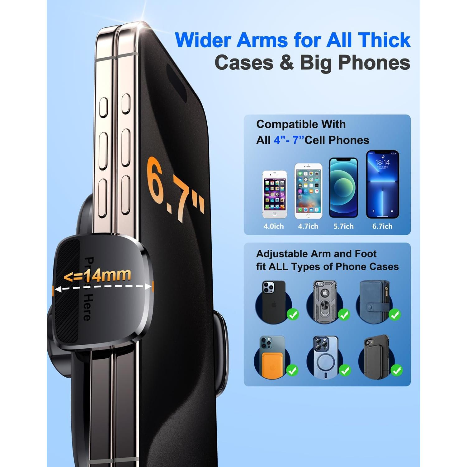 Soporte para Teléfono de Coche FESIYOYE 360° Ajustable