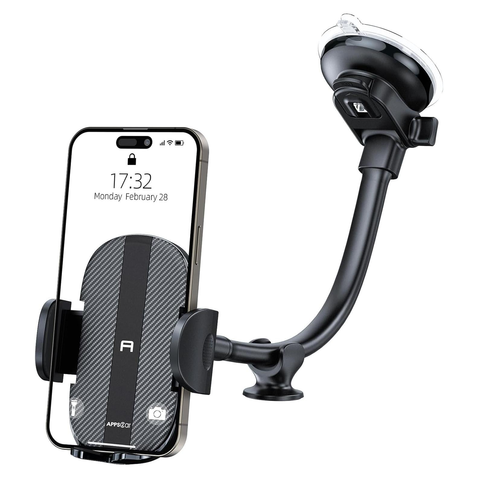 Soporte para Teléfono de Coche APPS2Car con Ventosa Fuerte