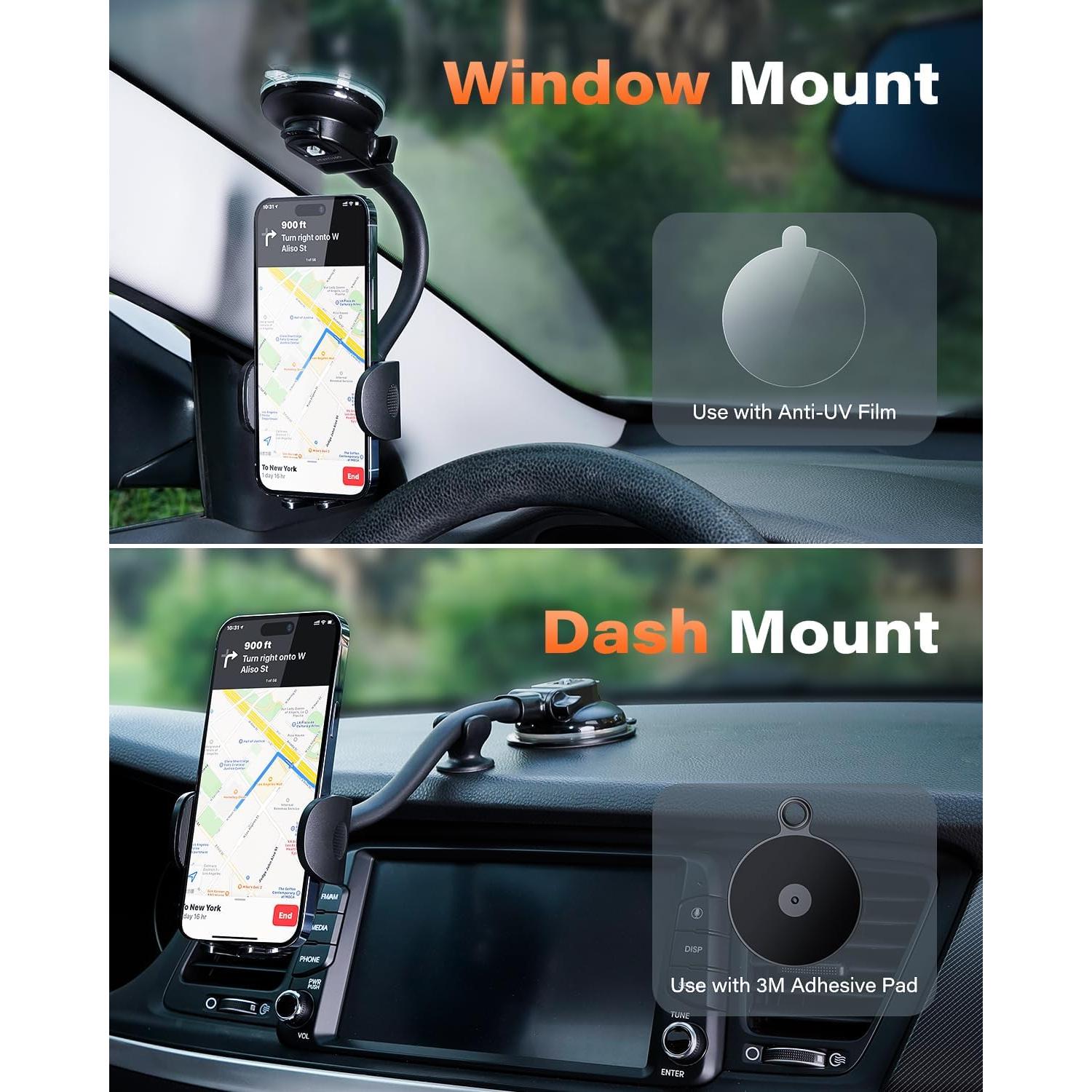 Soporte para Teléfono de Coche APPS2Car con Ventosa Fuerte