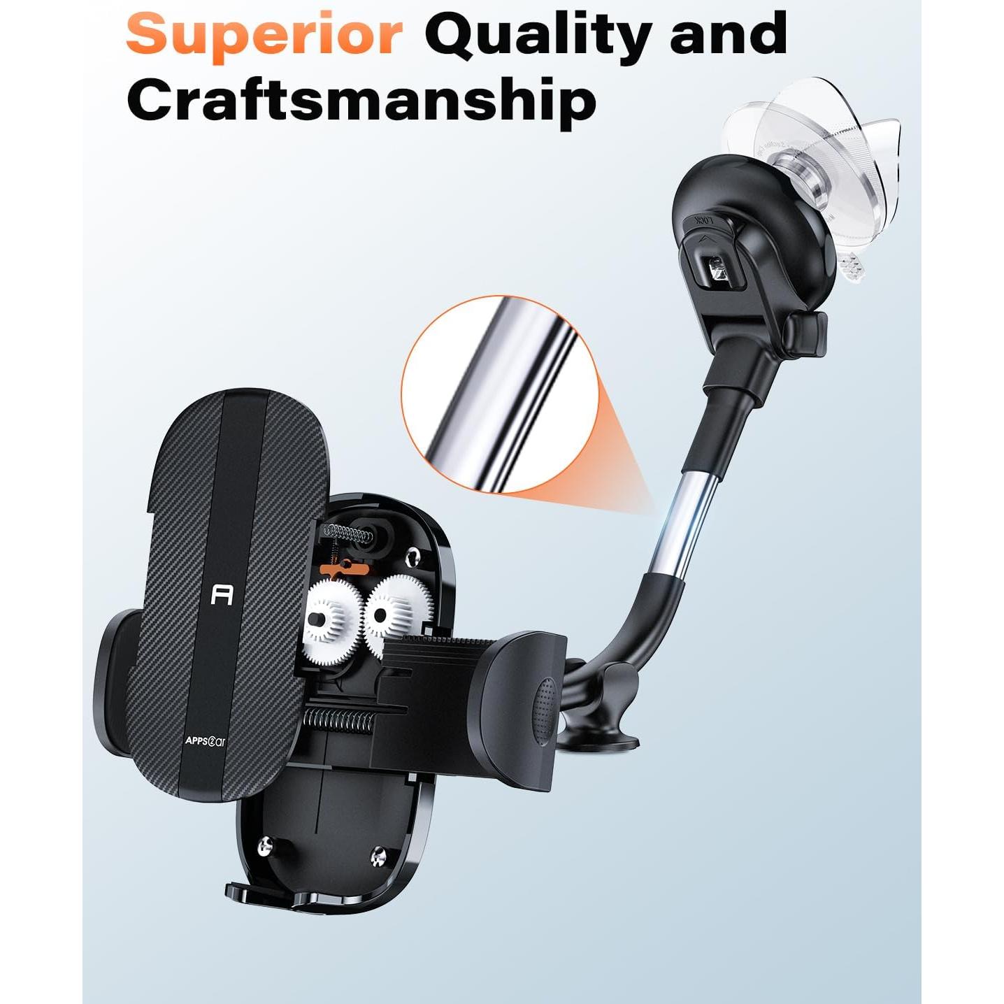 Soporte para Teléfono de Coche APPS2Car con Ventosa Fuerte