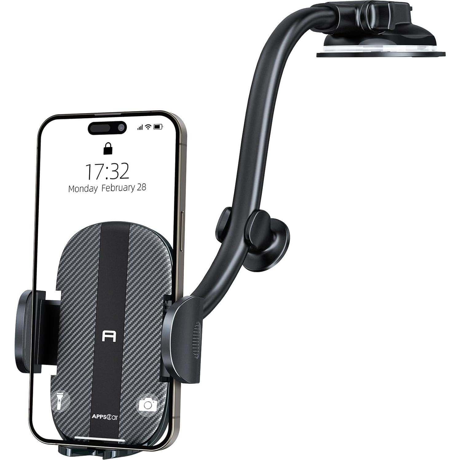 Soporte para Teléfono de Coche APPS2Car con Ventosa Fuerte