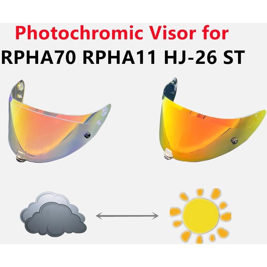 Visera Fotoquímica BSTOP HJC RPHA70 RPHA11 Universal Rojo