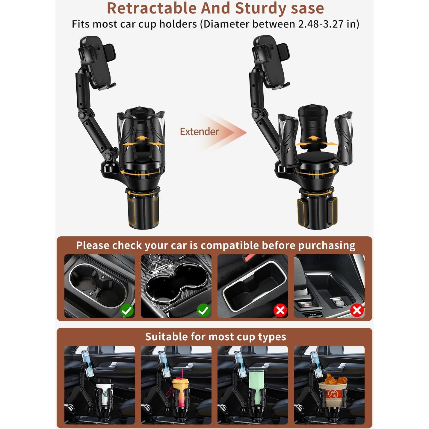Soporte para Teléfonos y Bebidas Bokilino Ajustable 2 en 1