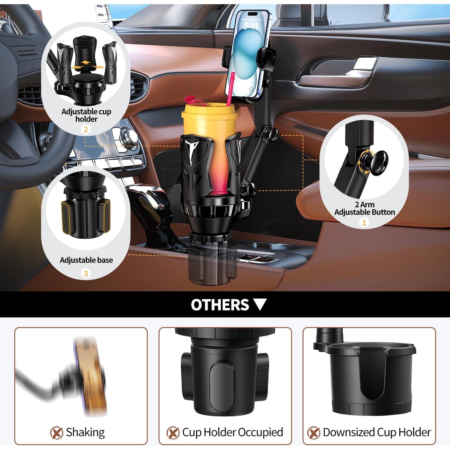 Soporte para Teléfonos y Bebidas Bokilino Ajustable 2 en 1