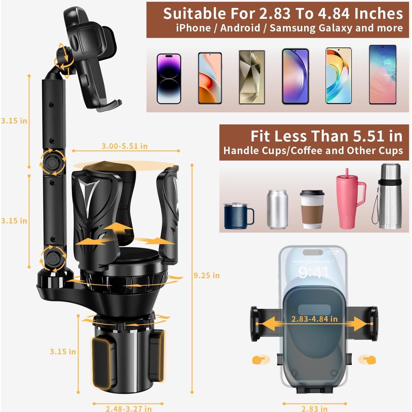 Soporte para Teléfonos y Bebidas Bokilino Ajustable 2 en 1