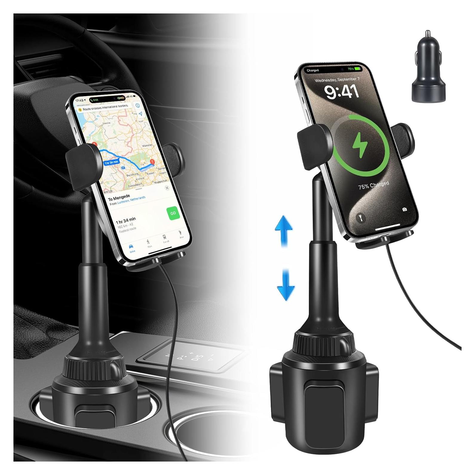 Cargador Inalámbrico para Auto DEGUM 15W Ajustable con Soporte